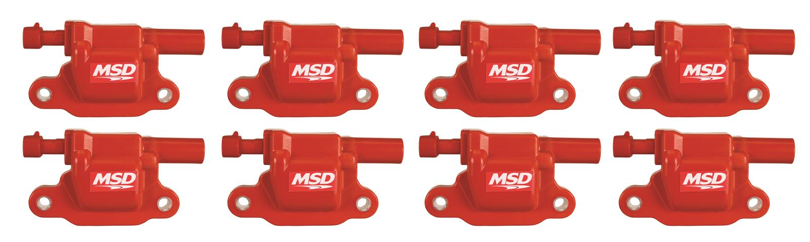 MSD Ateşleme Bobini - Blaster Serisi - LS2/LS3/LS4/LS7/LS9 Motorları - Kırmızı - 8'li Paket