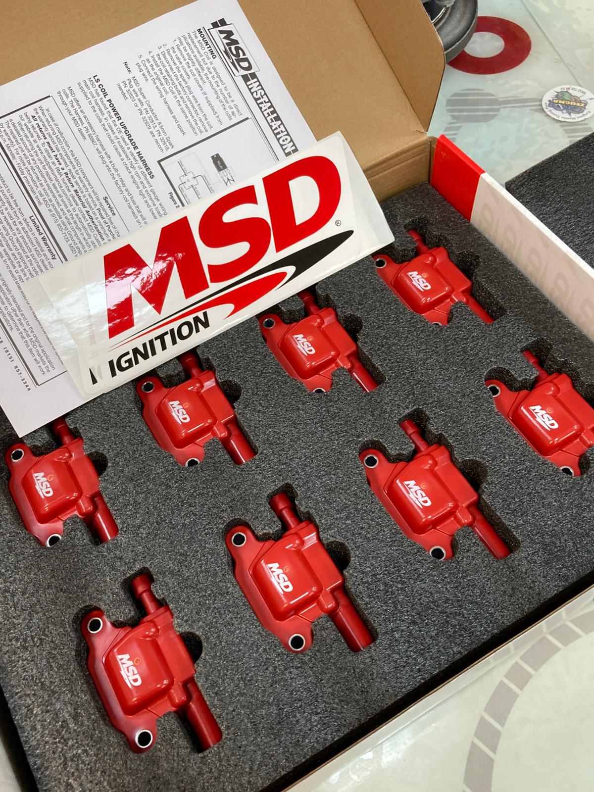 MSD Ateşleme Bobini - Blaster Serisi - LS2/LS3/LS4/LS7/LS9 Motorları - Kırmızı - 8'li Paket