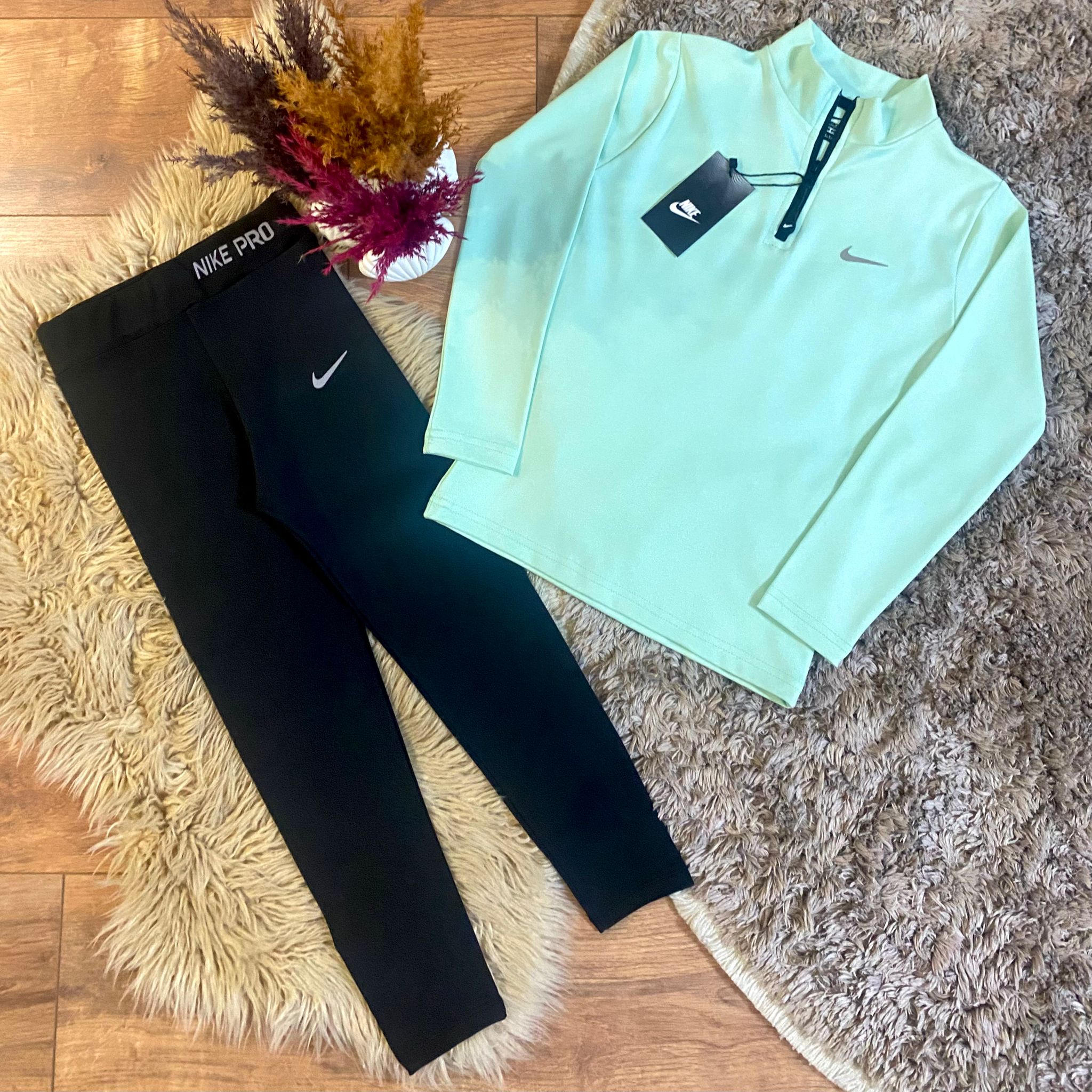 Gym Set Taytlı/Uzun Kollu- Mint