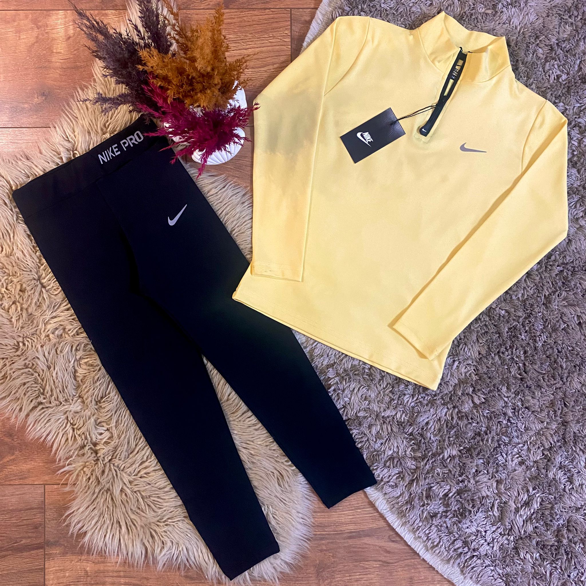 Gym Set Taytlı/Uzun Kollu- Yellow