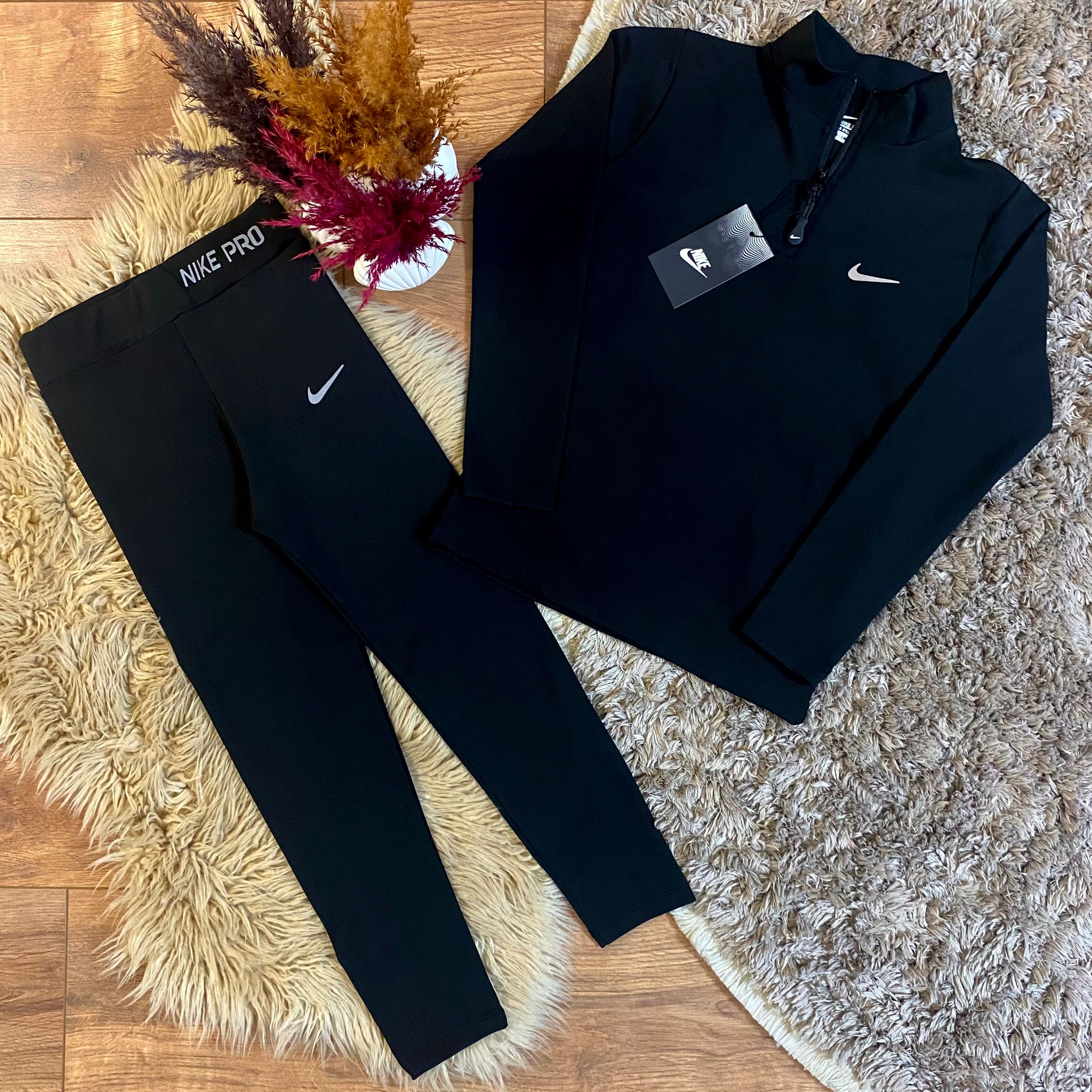 Gym Set Taytlı/Uzun Kollu- Black