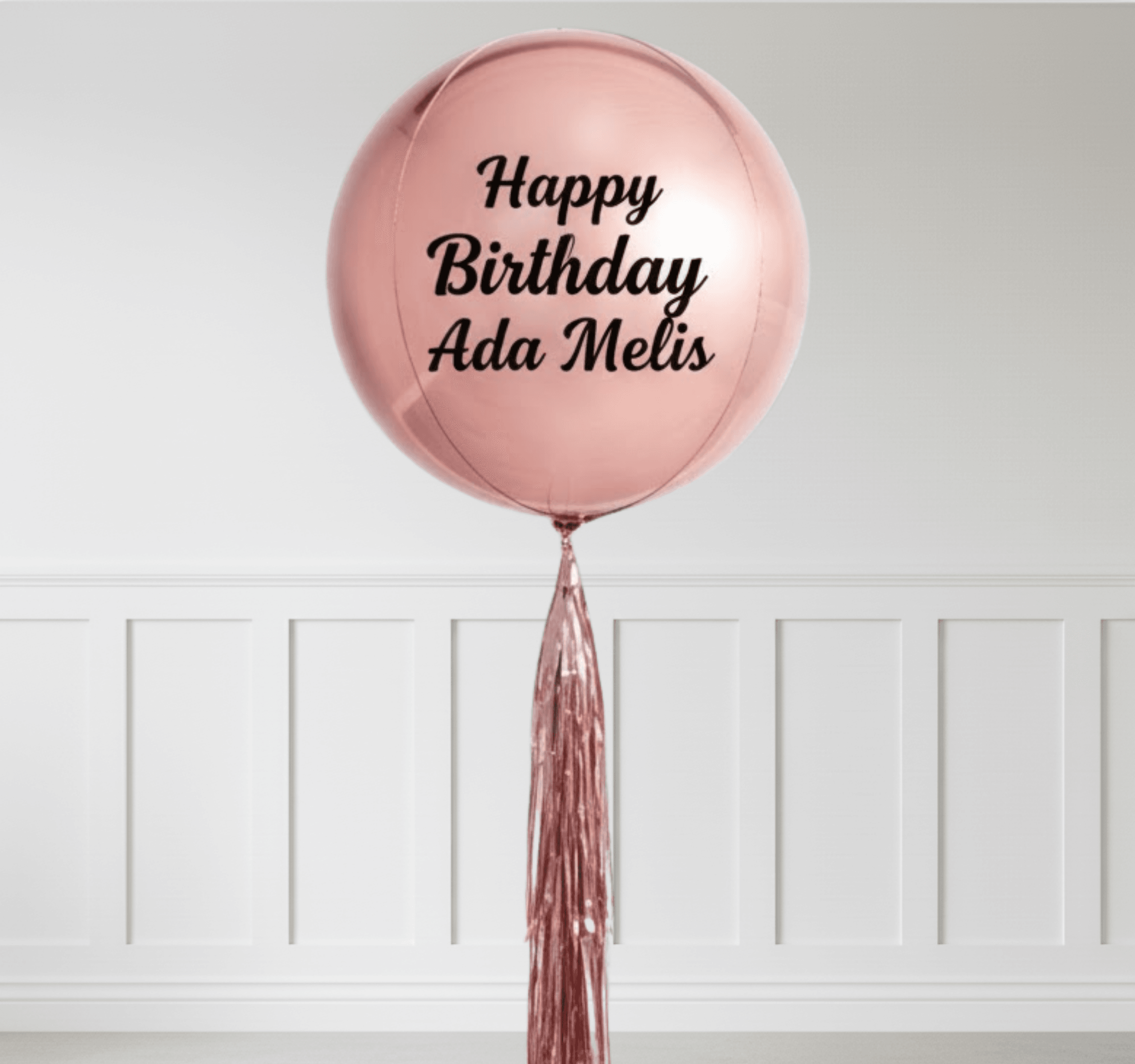 Pembe Orb (Küre) Folyo Balon 22” – Kişiye Özel Yazılı, Helyumlu Uyumlu