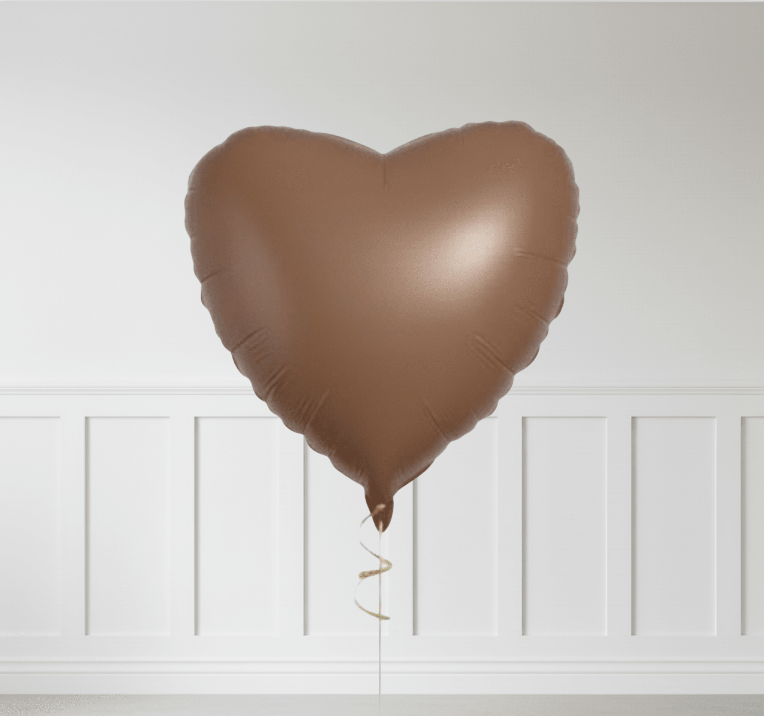 Kalp Şeklinde Kahverengi Folyo Balon (18”) – Tekli & Çoklu Set Seçenekleri