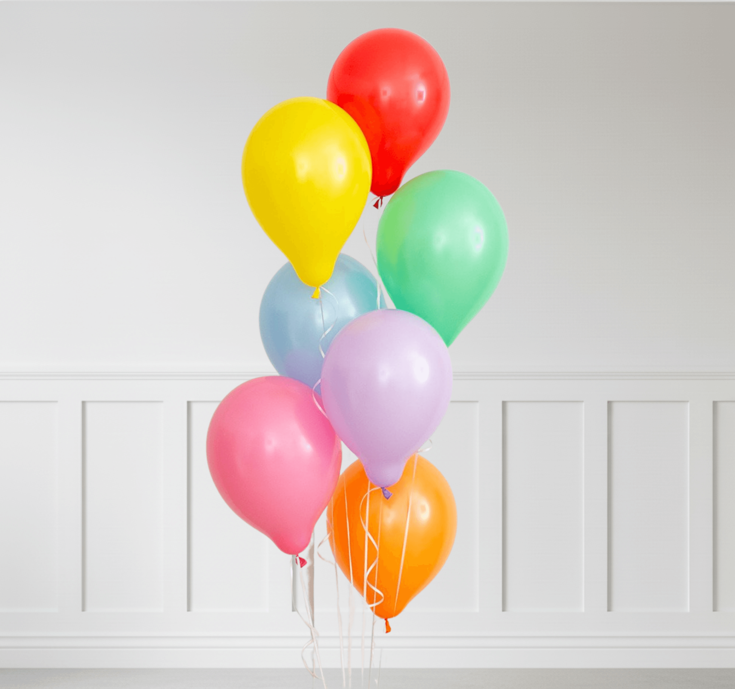 Premium Lateks Balon Buketi (7 Adet) – Helyumlu Hazır, Uyumlu Renk Setleri