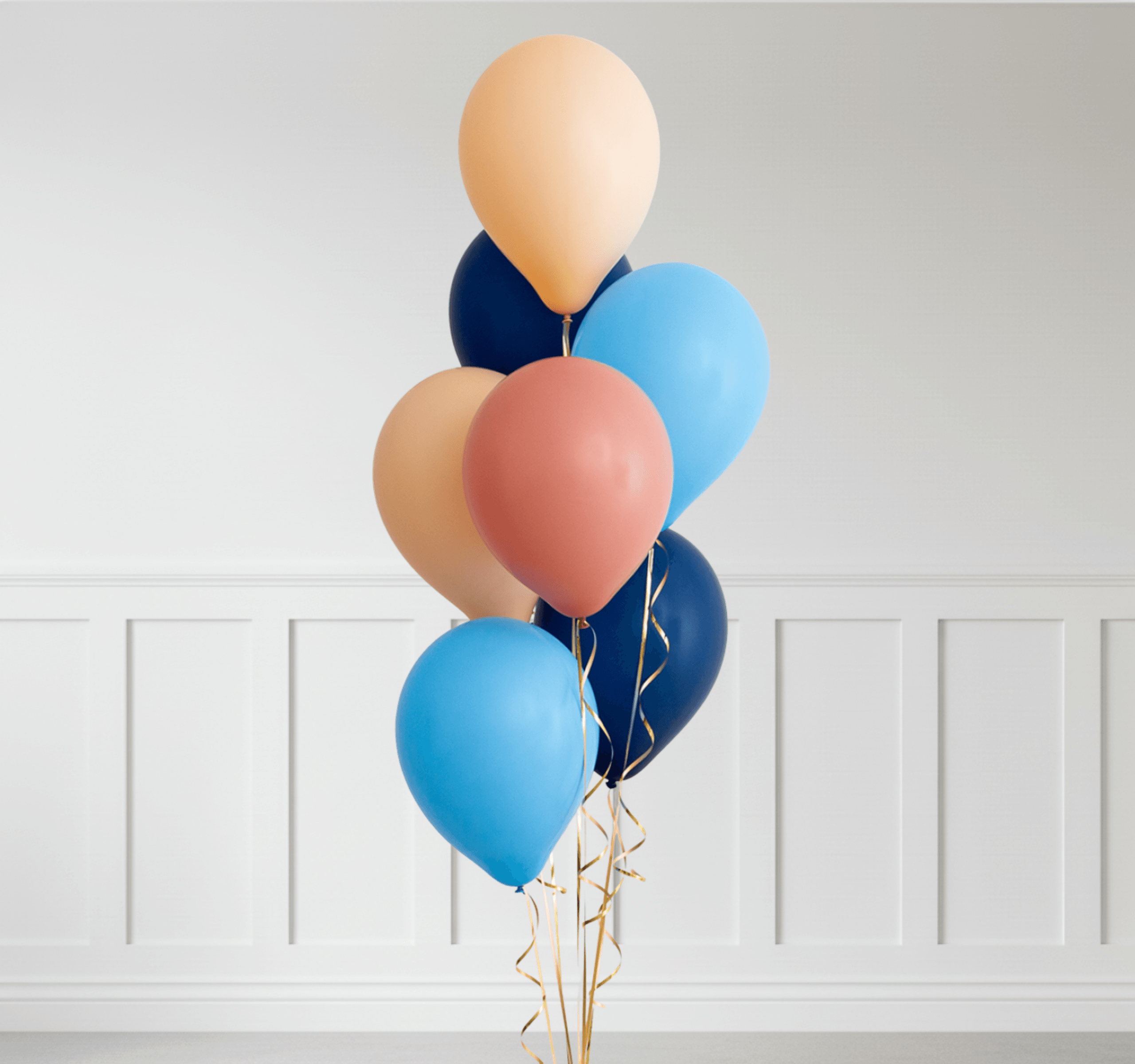 Premium Lateks Balon Buketi (7 Adet) – Helyumlu Hazır, Uyumlu Renk Setleri