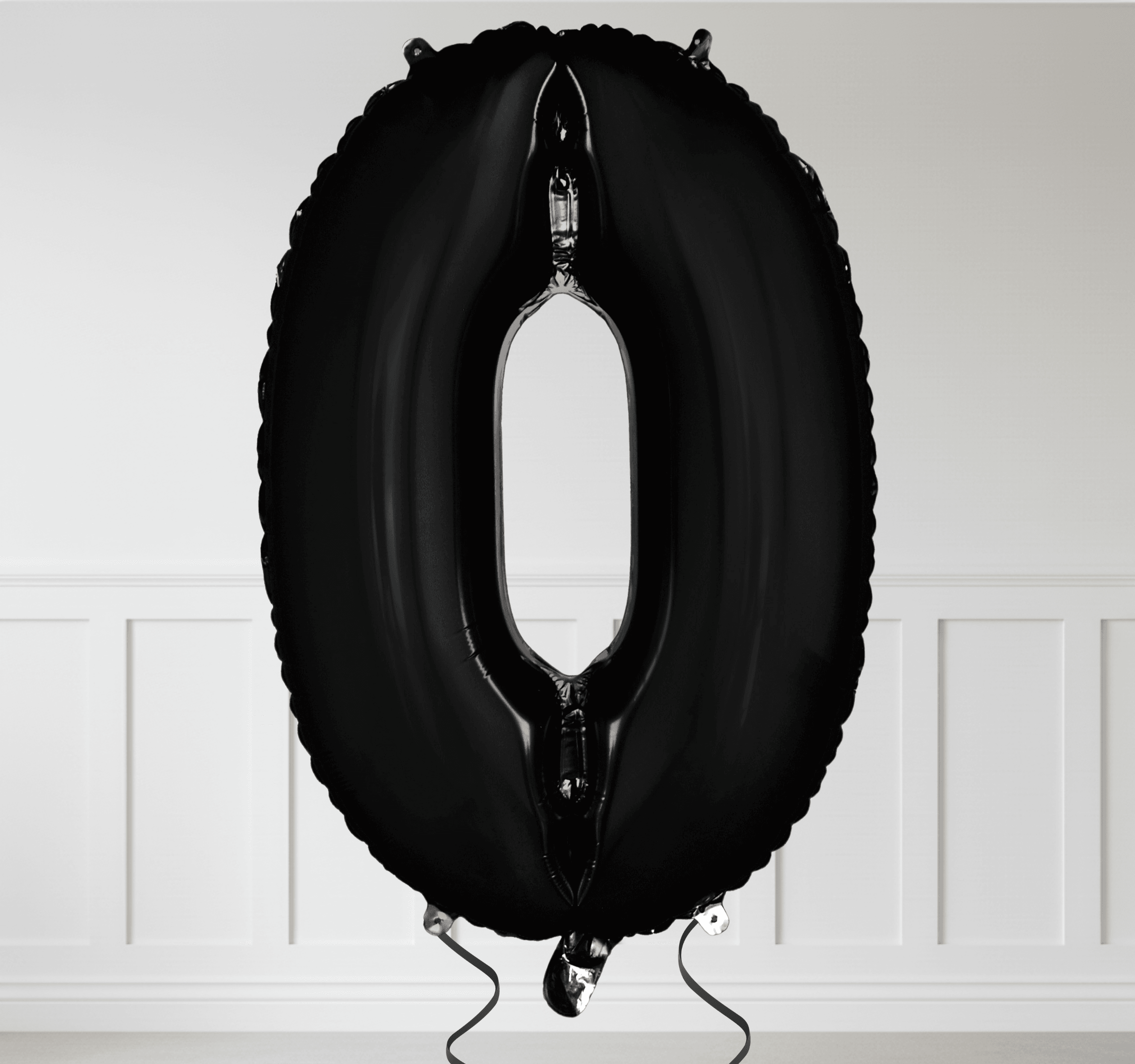 40' Siyah Rakam Folyo Balon (100 cm) 