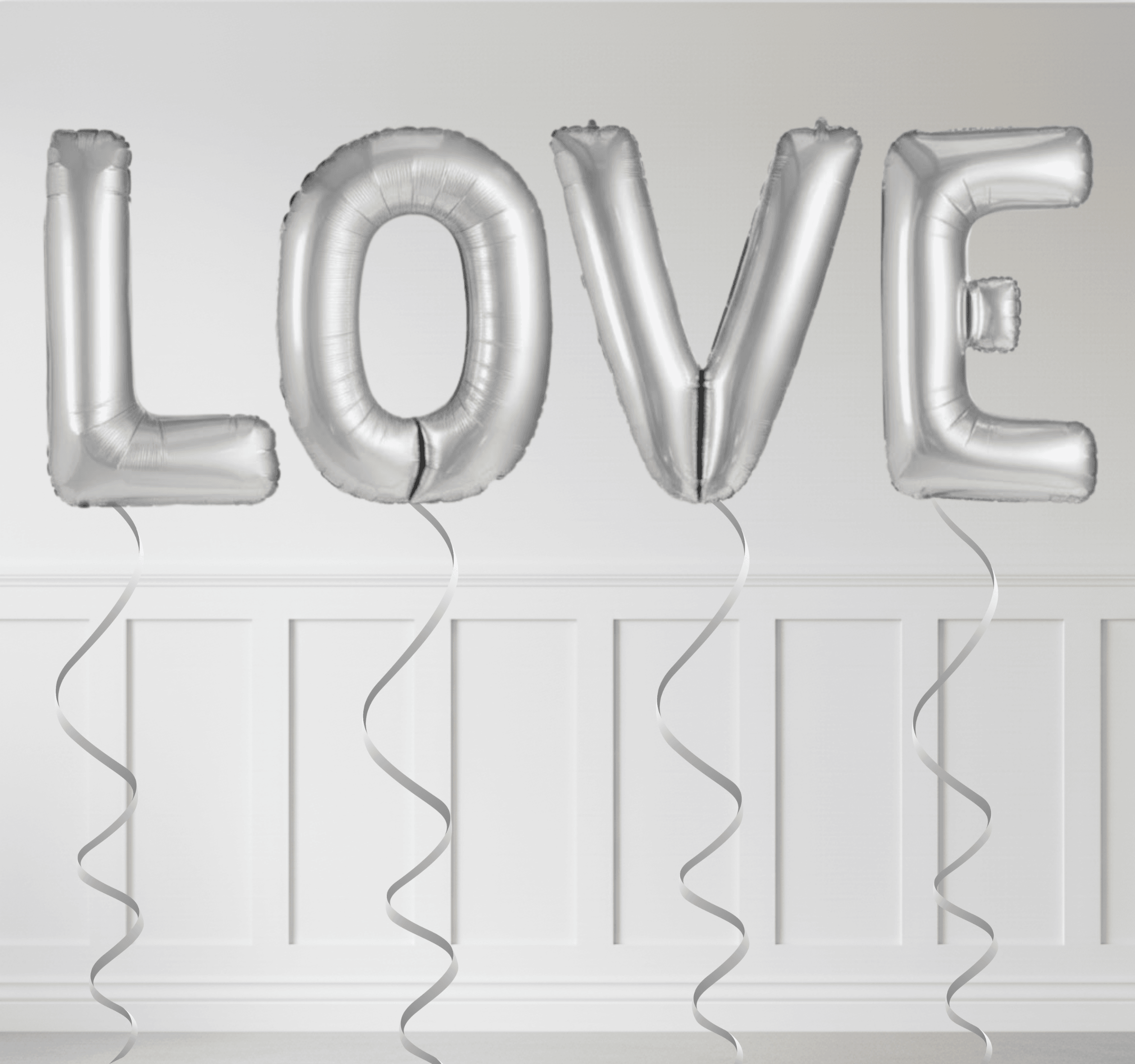 LOVE Gümüş Folyo Balon Seti (40”)