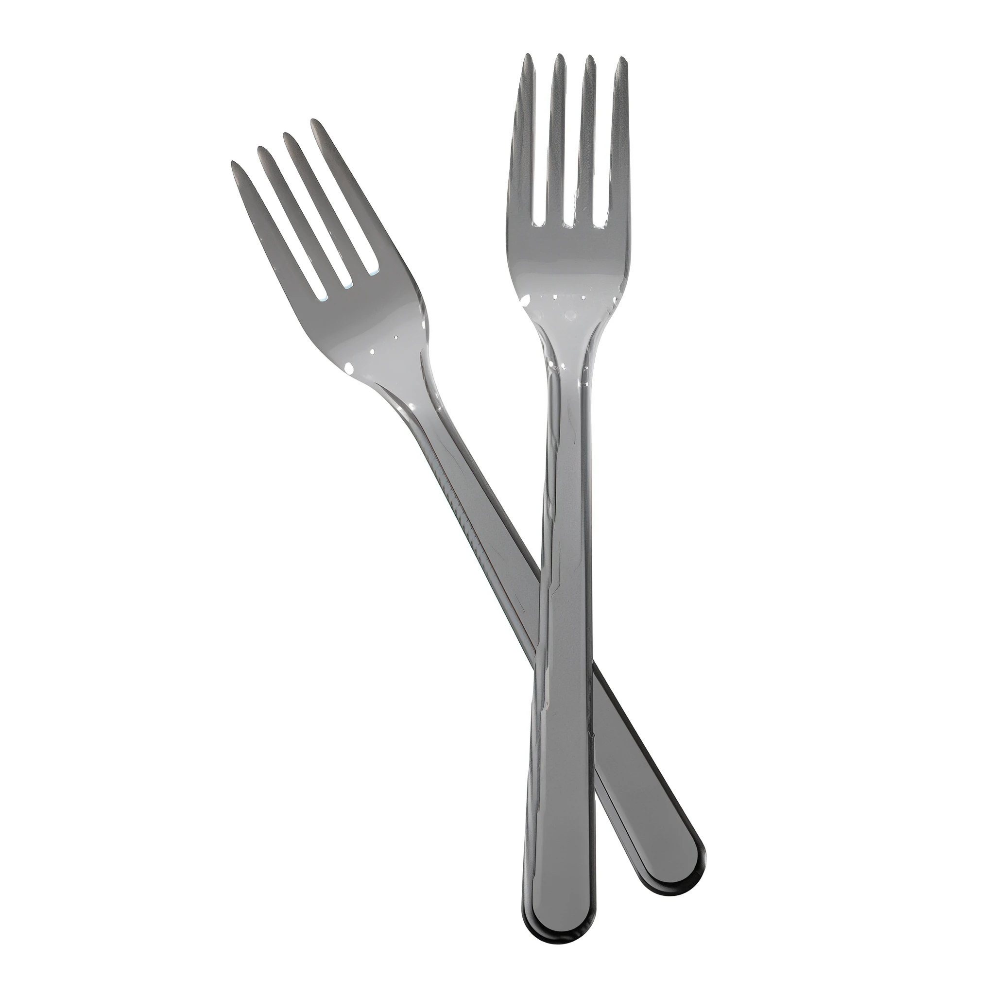 Gümüş Uzun Plastik Çatal – 25’li Tek Kullanımlık Parti Çatalı