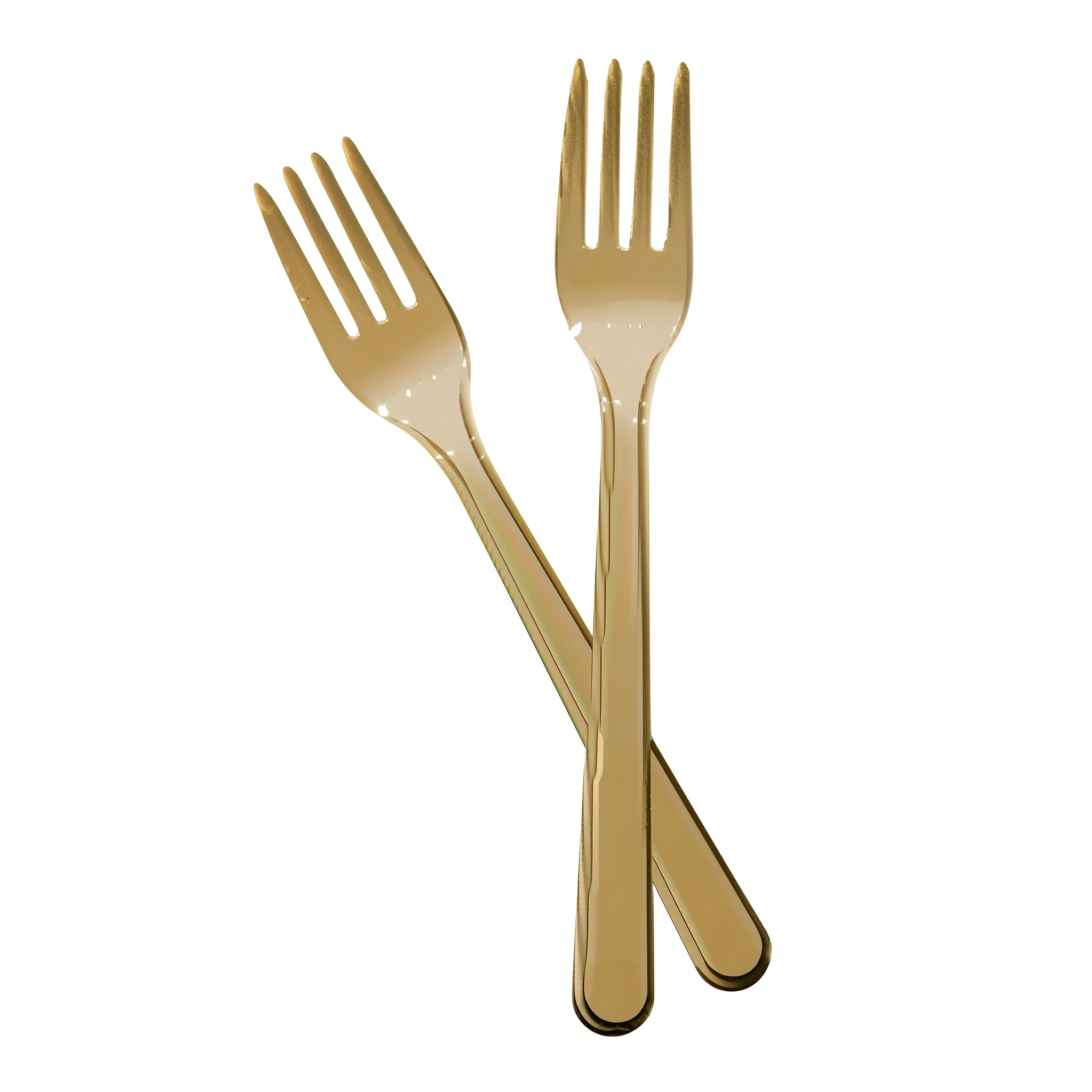 Gold Uzun Plastik Çatal – 25’li Tek Kullanımlık Parti Çatalı