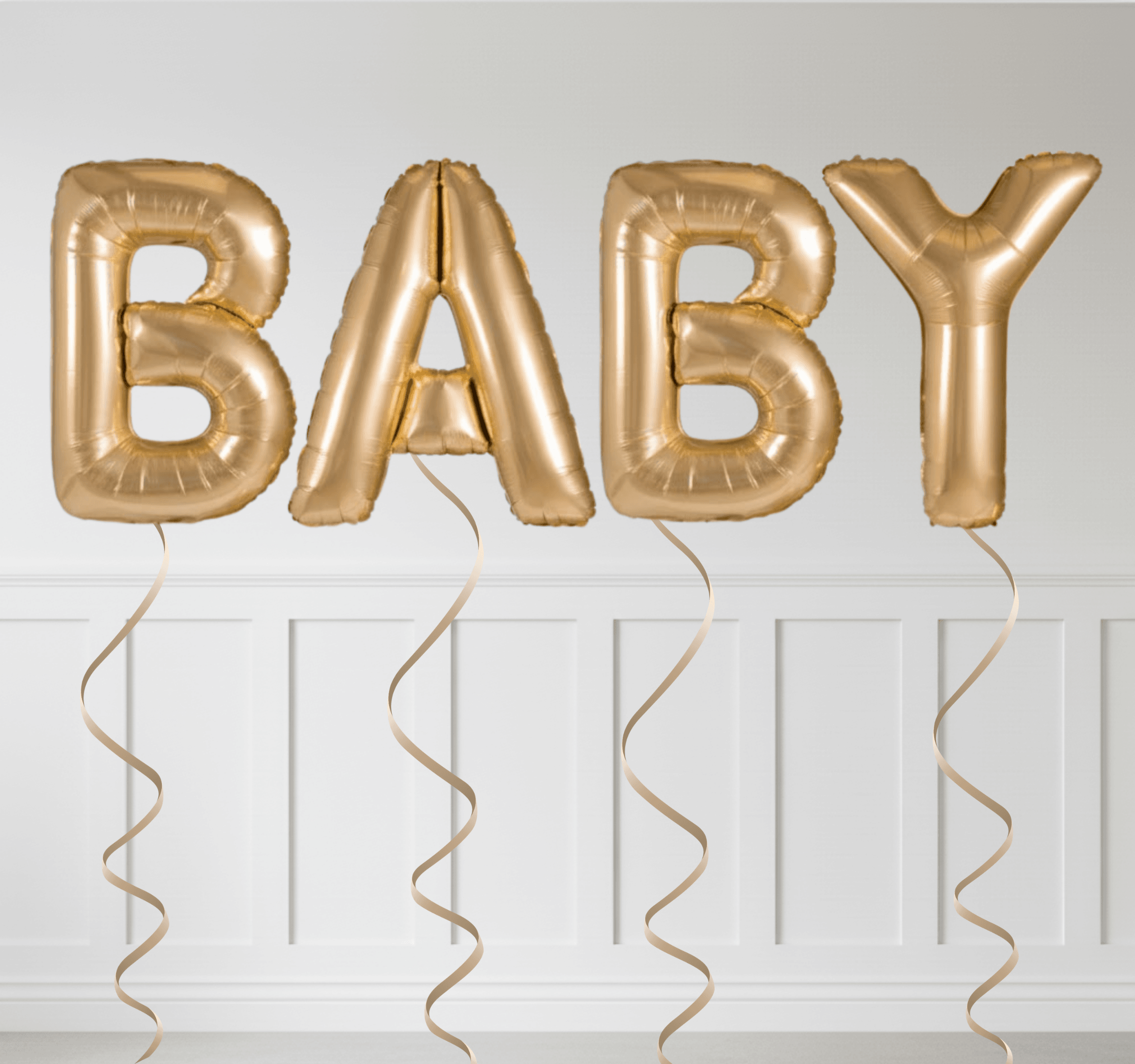 BABY Gold Folyo Yazı Balonu – Helyumlu Arka Plan Dekoru