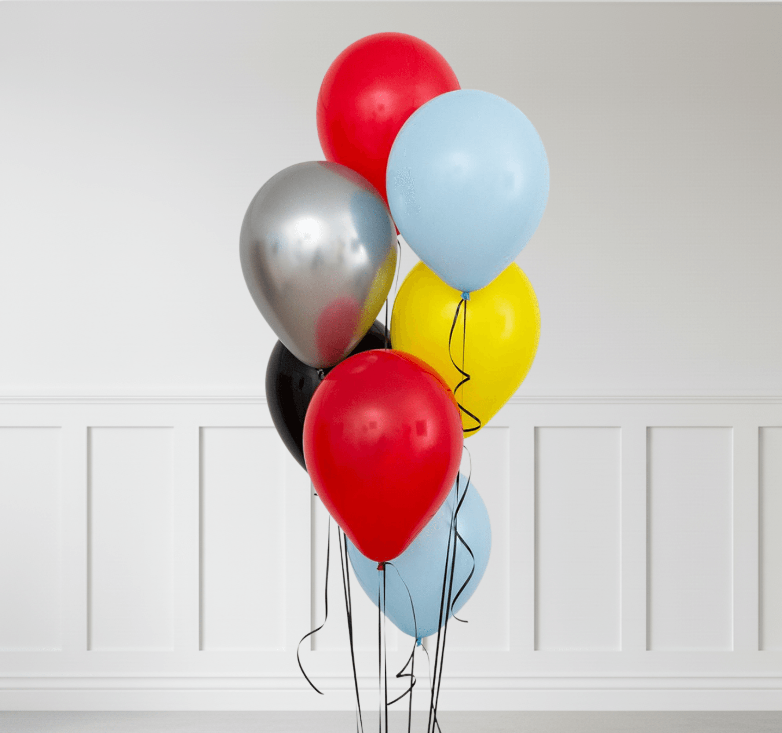 Premium Lateks Balon Buketi (7 Adet) – Helyumlu Hazır, Uyumlu Renk Setleri