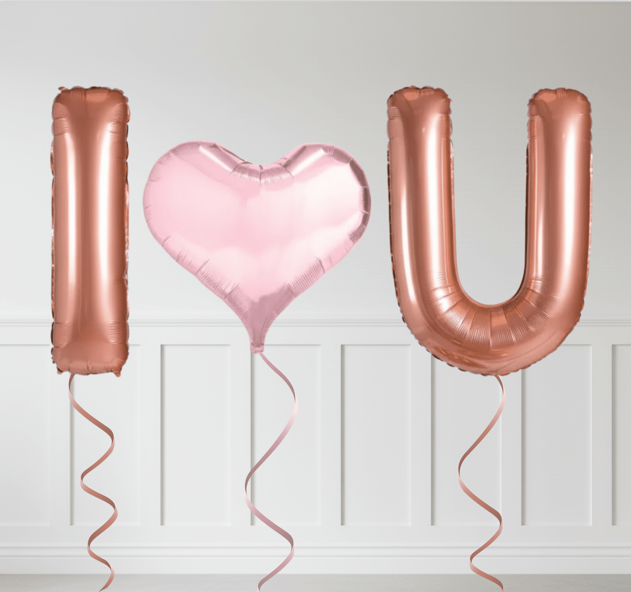 I ❤️ U Rose Gold Folyo Balon Seti (40”)
