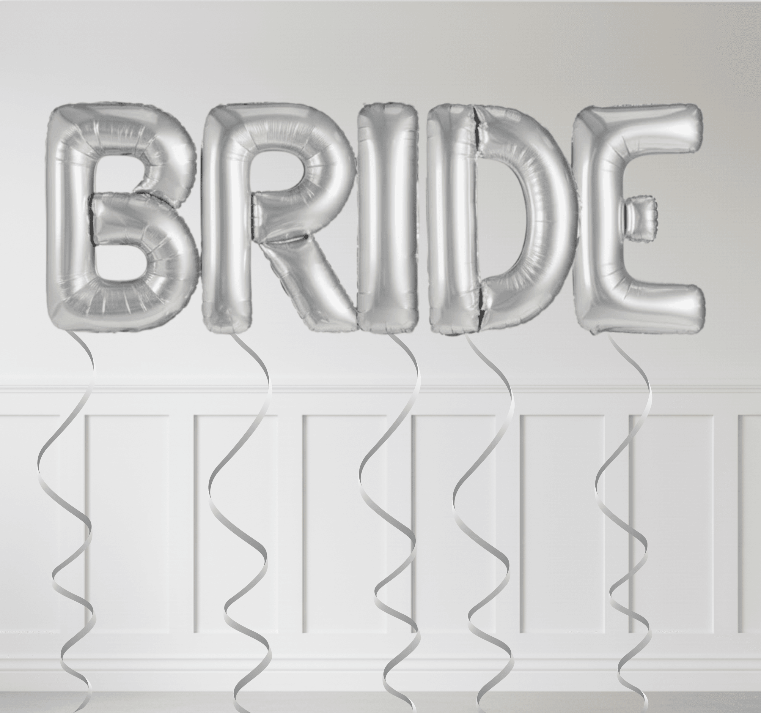 BRIDE Gümüş Folyo Balon Seti (40”)