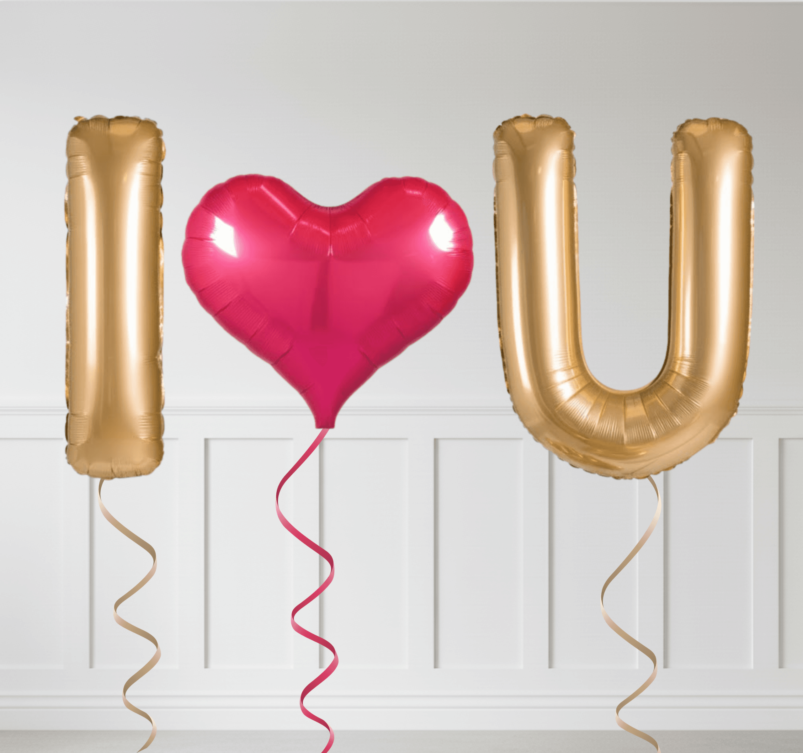 I ❤️ U Gold Folyo Balon Seti (40”)
