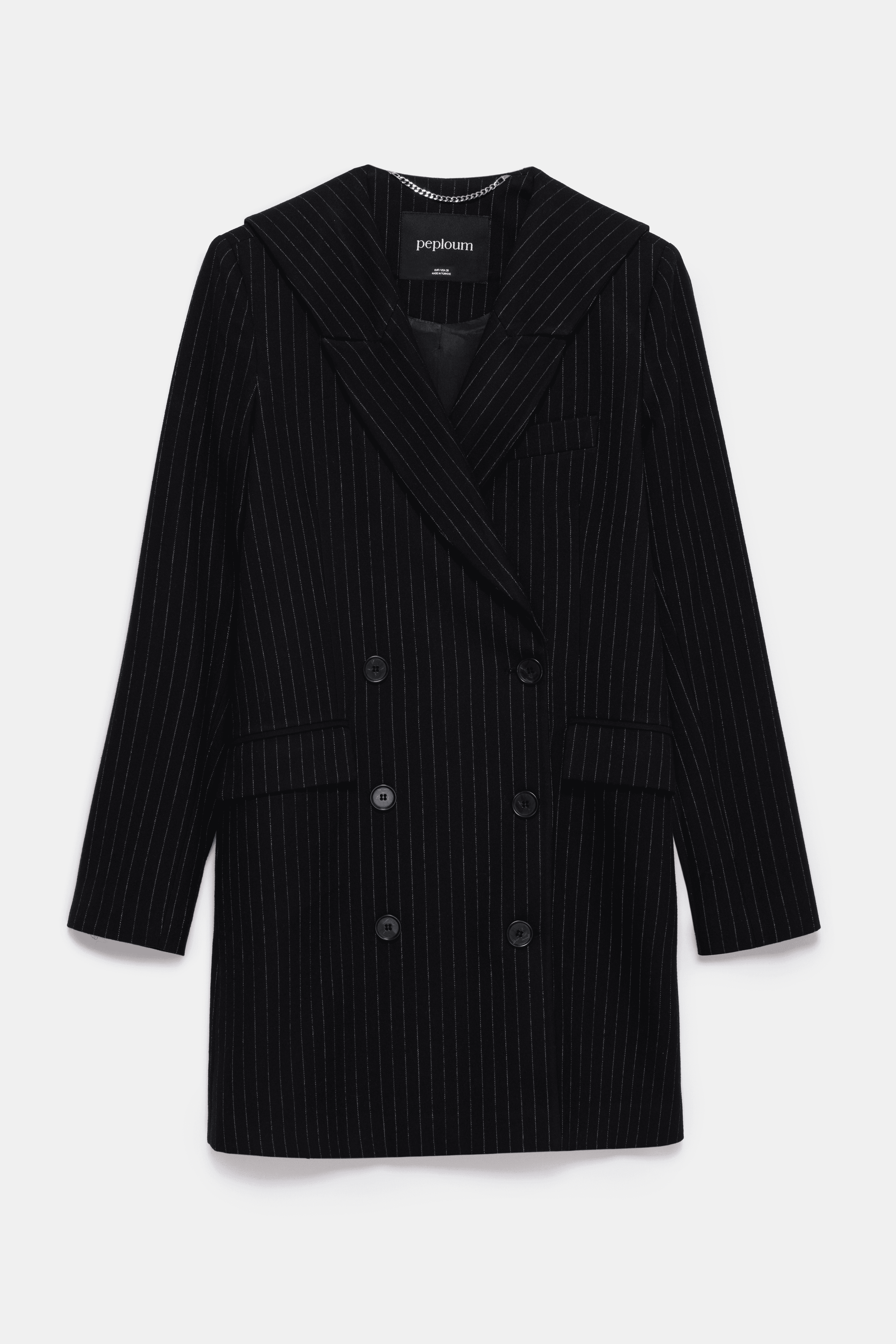 Marcy Lacy Pinstripe Jacket - Black