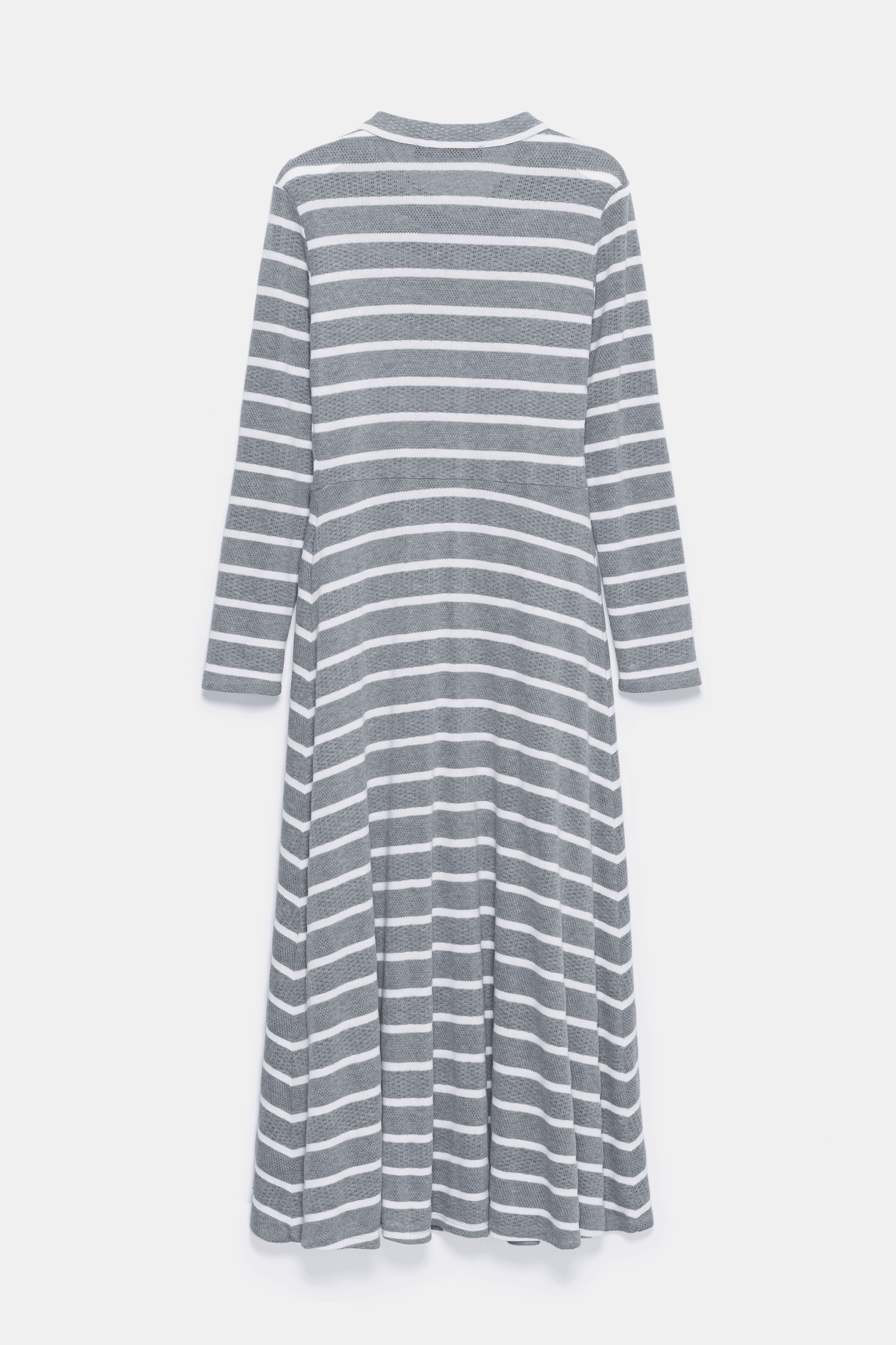 Marianne Stripe Maxi Dress - Cold Grey