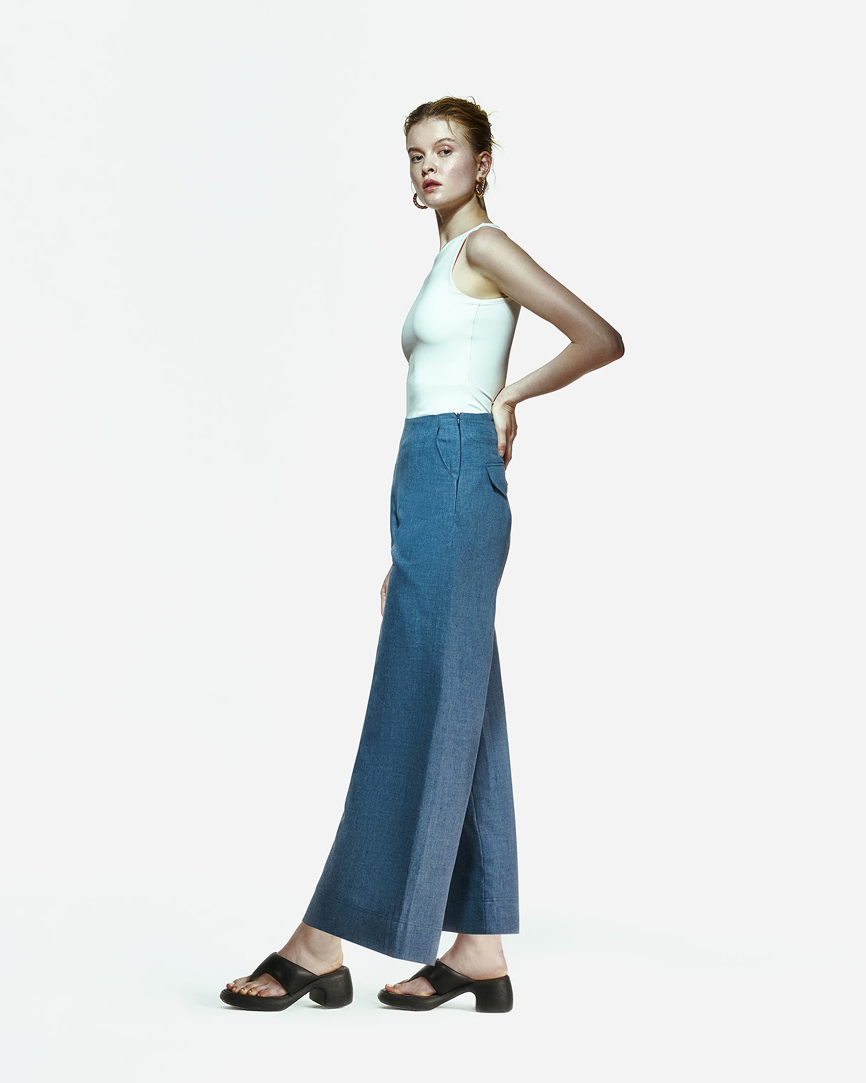 Nomi Trousers in Denim Blue