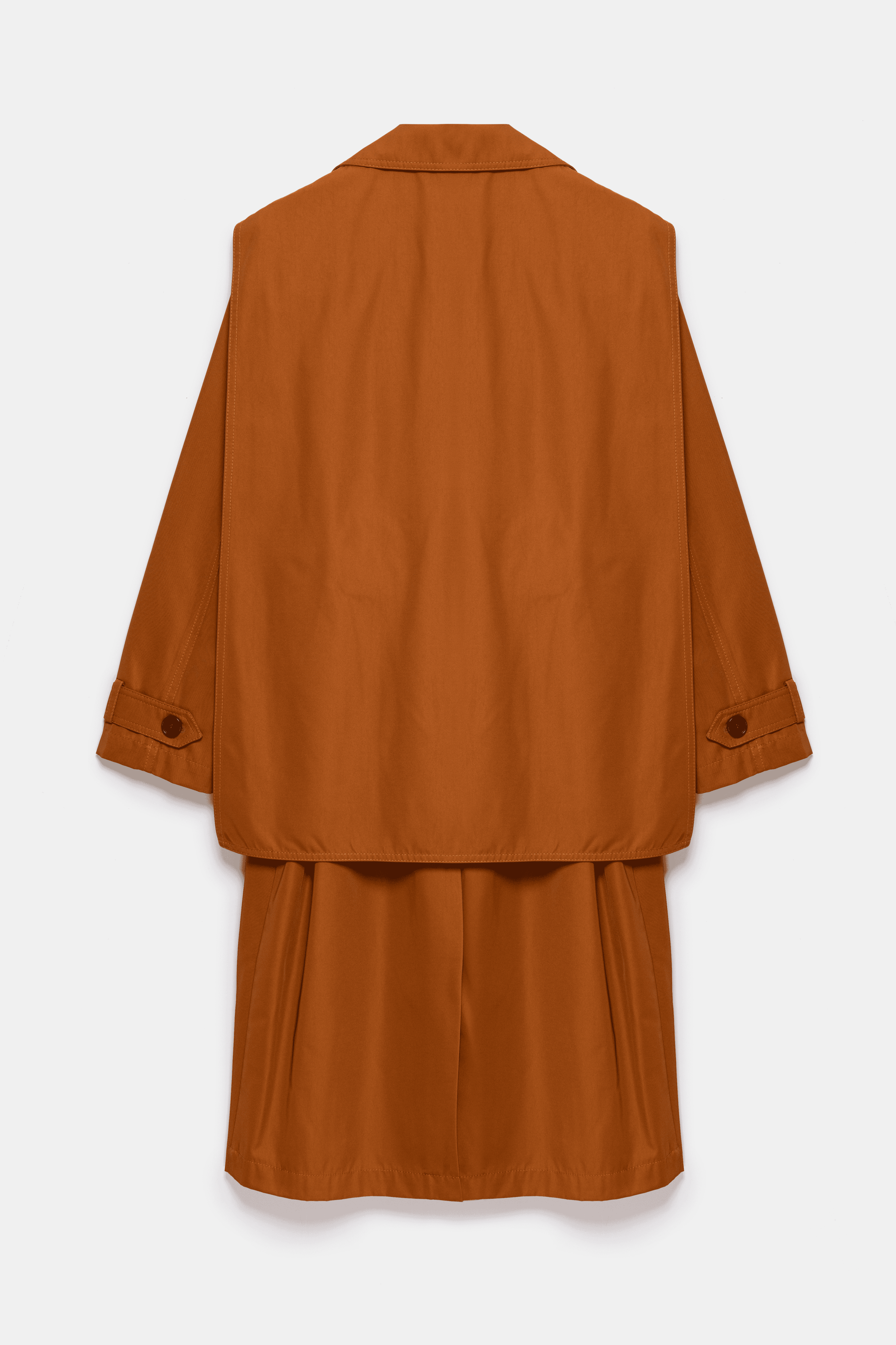 Beatrice Asymmetric Piece Trenchcoat - Cinnamon