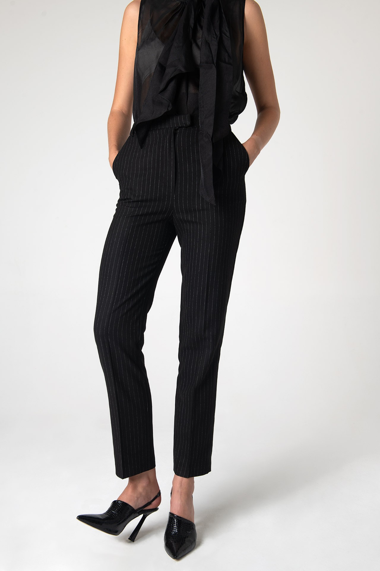 Marcy Lacy Slim Fit Trousers - Black