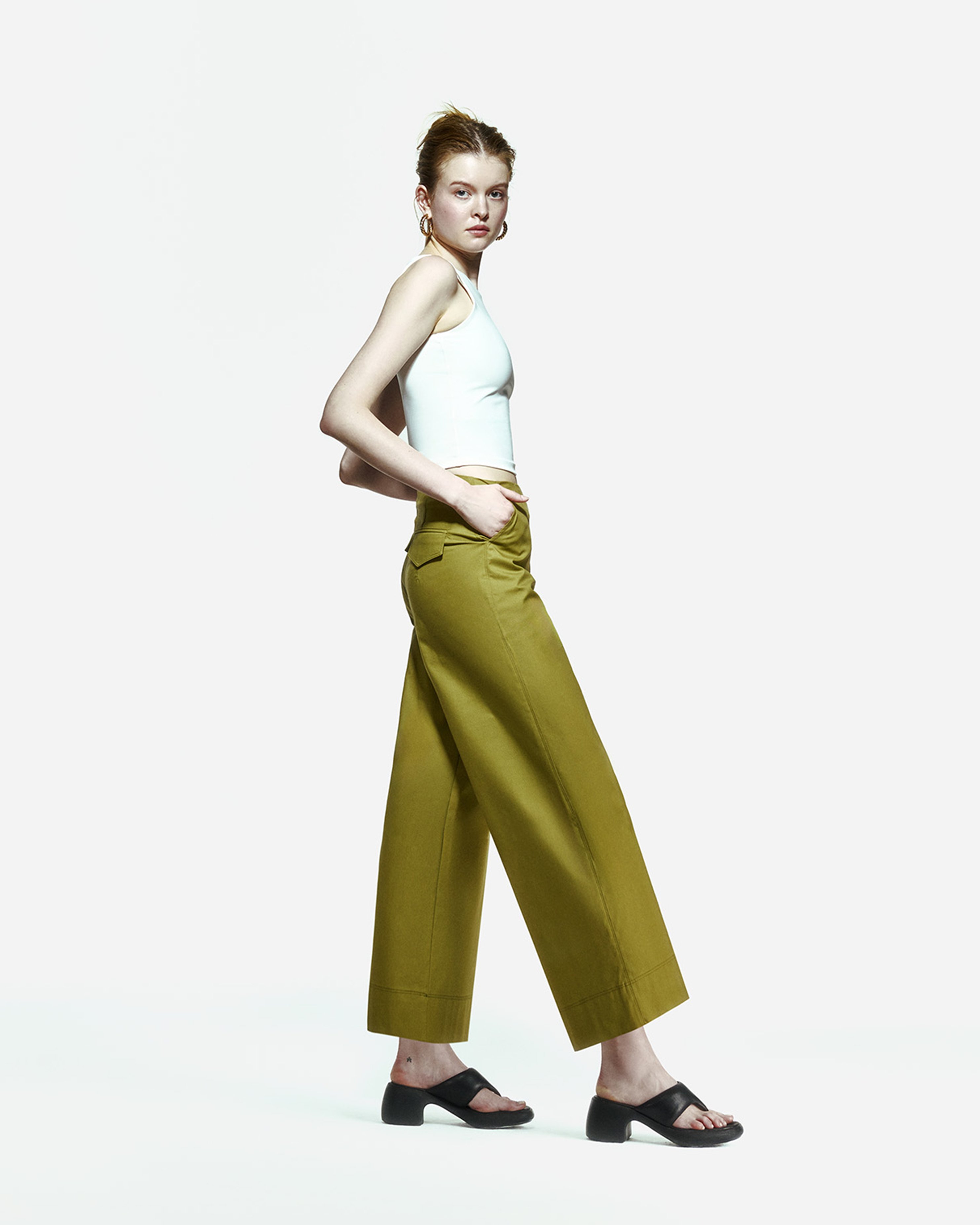 Nomi Trousers in Moss Green