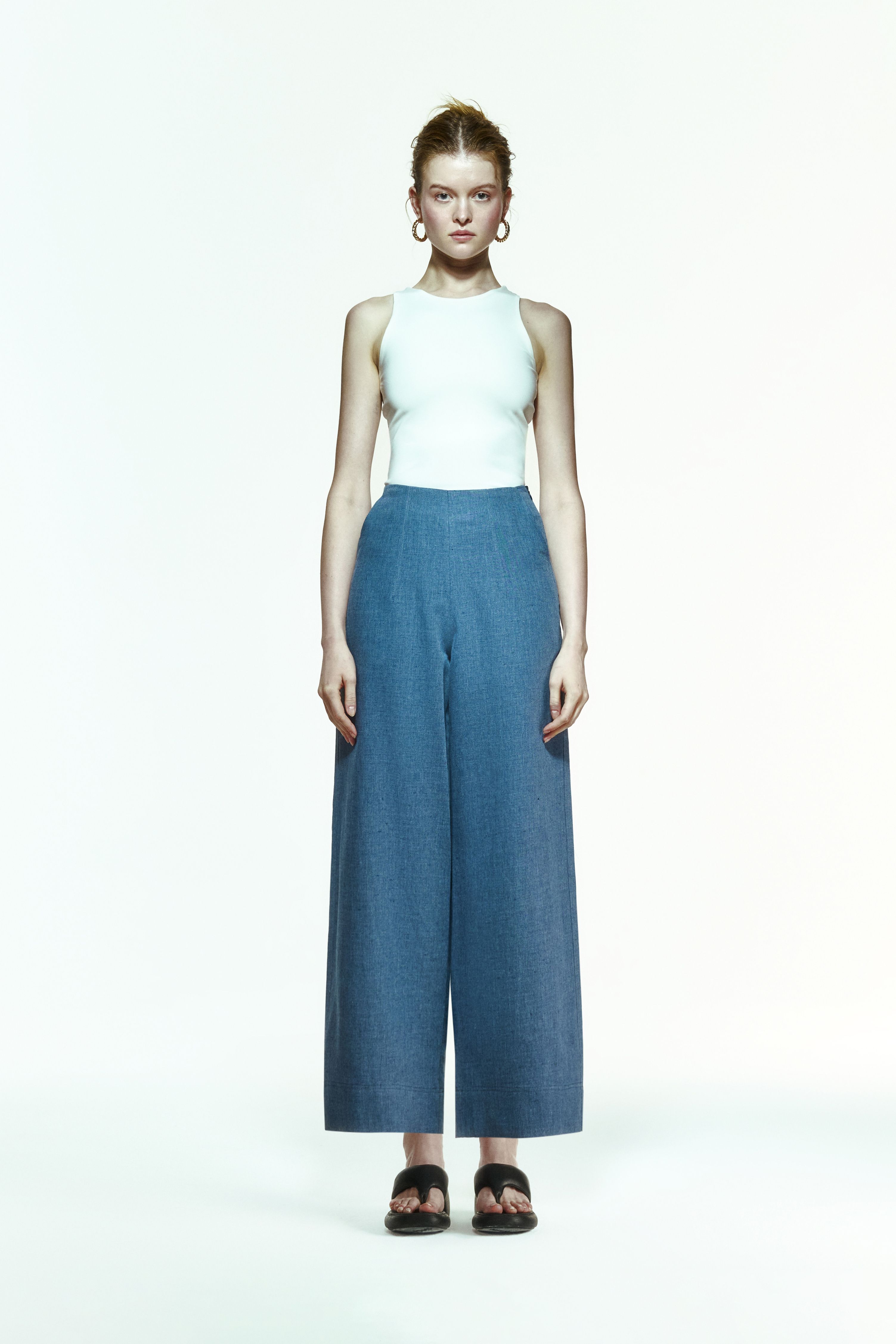 Nomi Trousers in Denim Blue