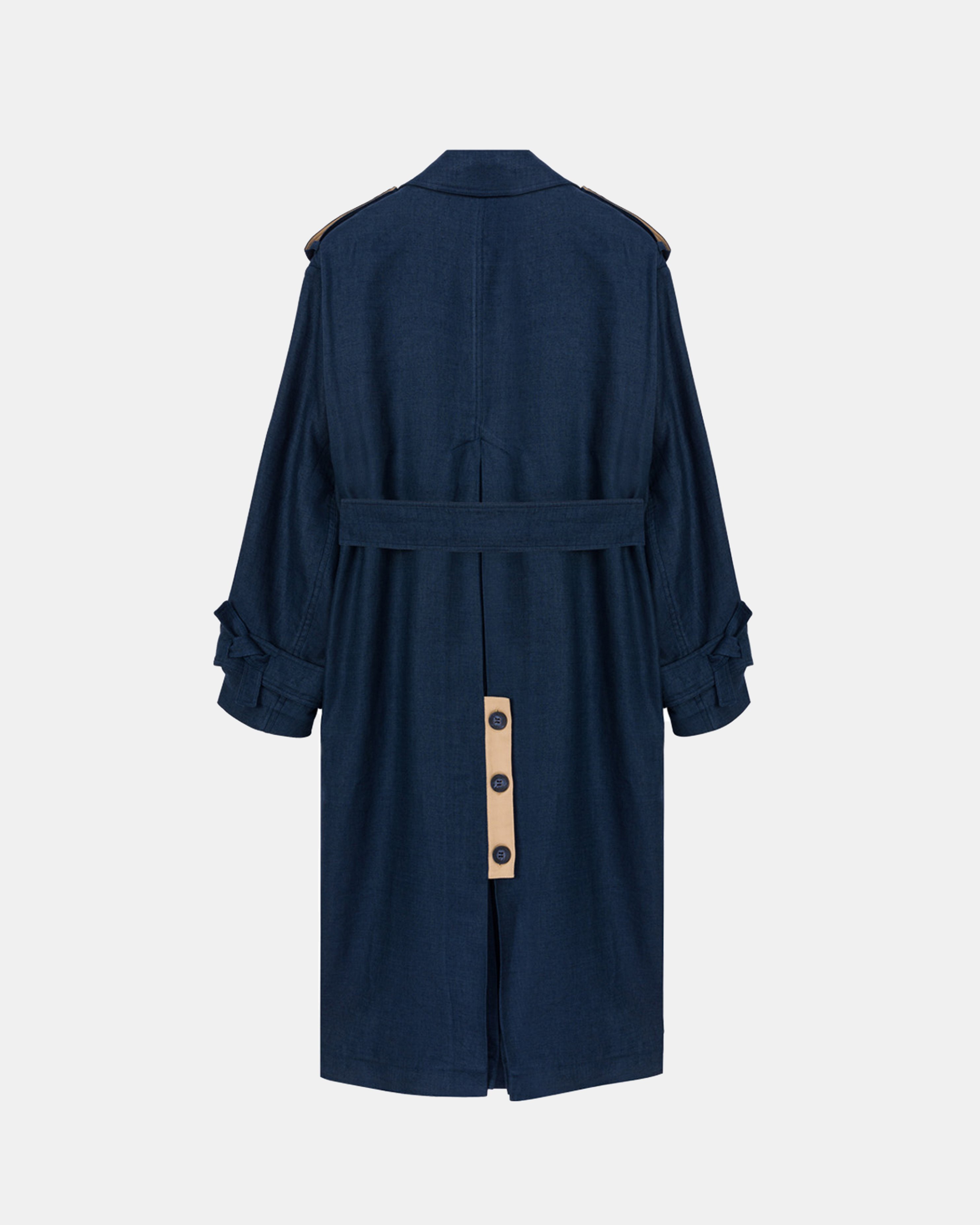 Ise Trenchcoat in Underwater Blue