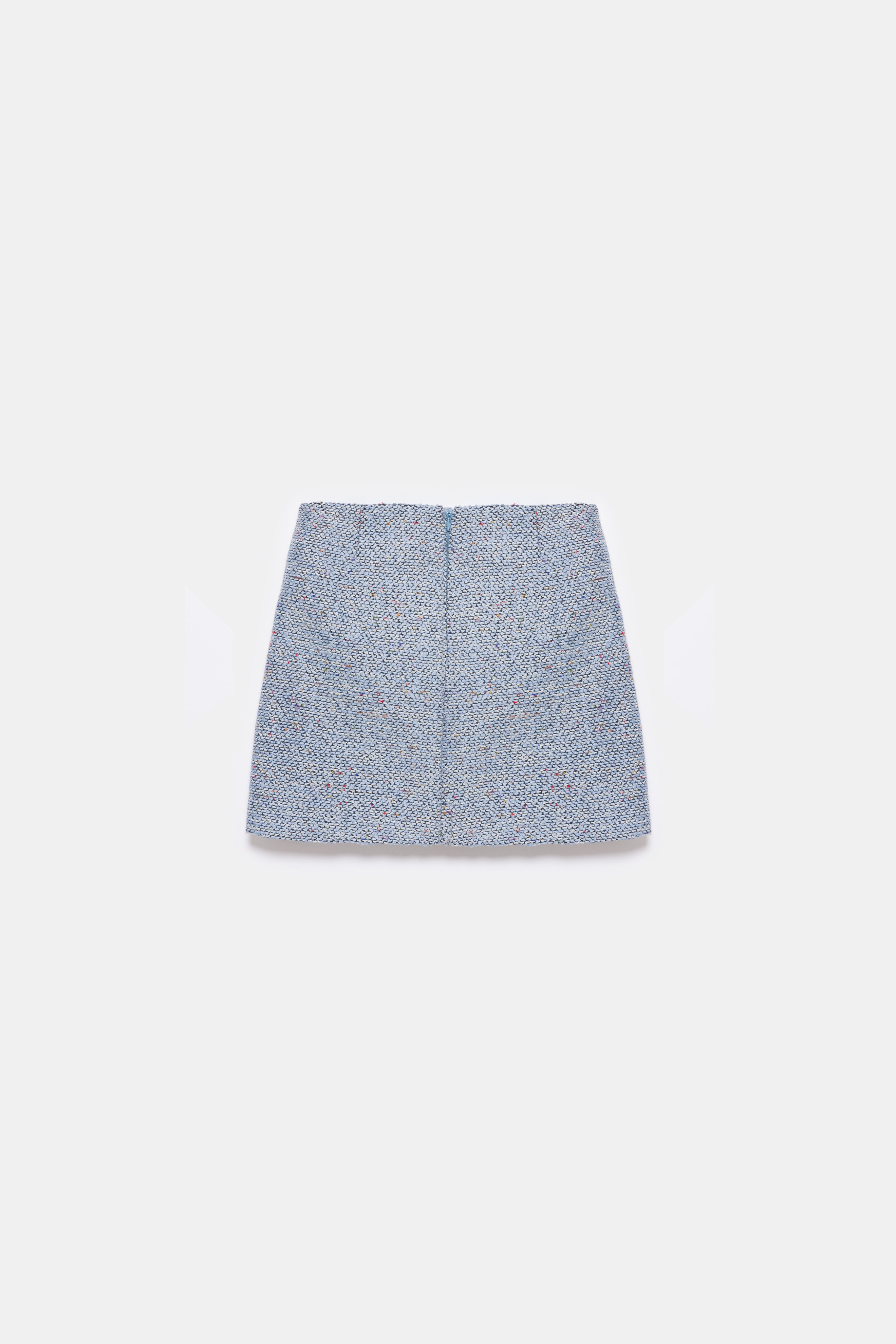 Carleen Textured Weaving Skirt - Ice Blue