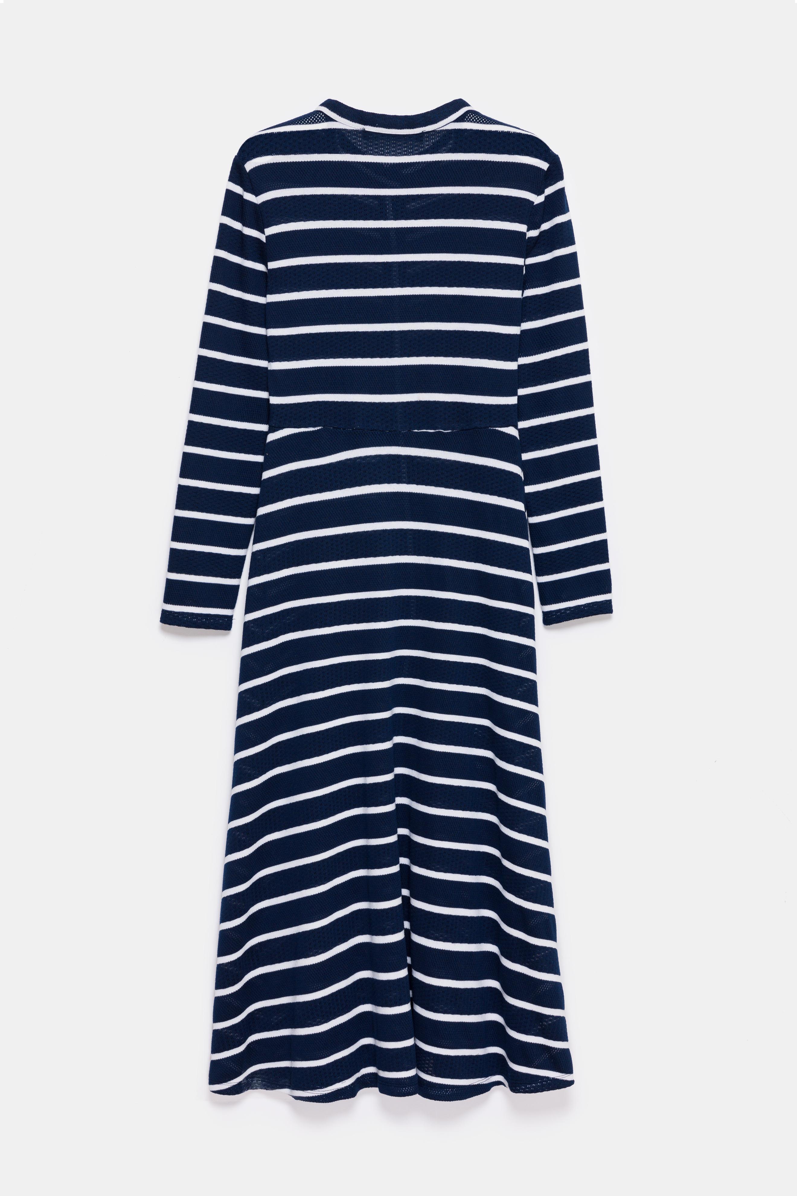 Marianne Stripe Maxi Dress - Navy Blue