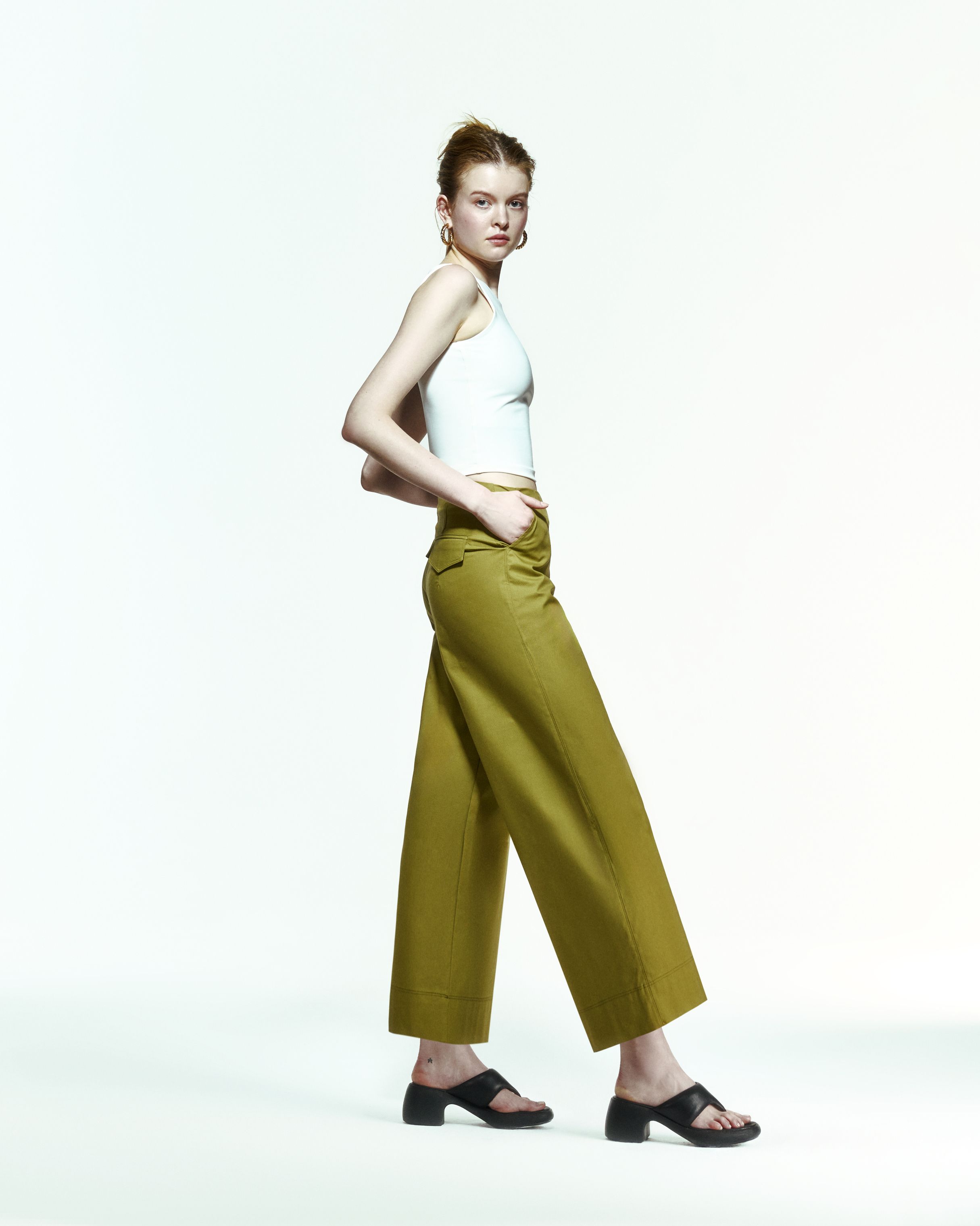 Nomi Trousers in Moss Green