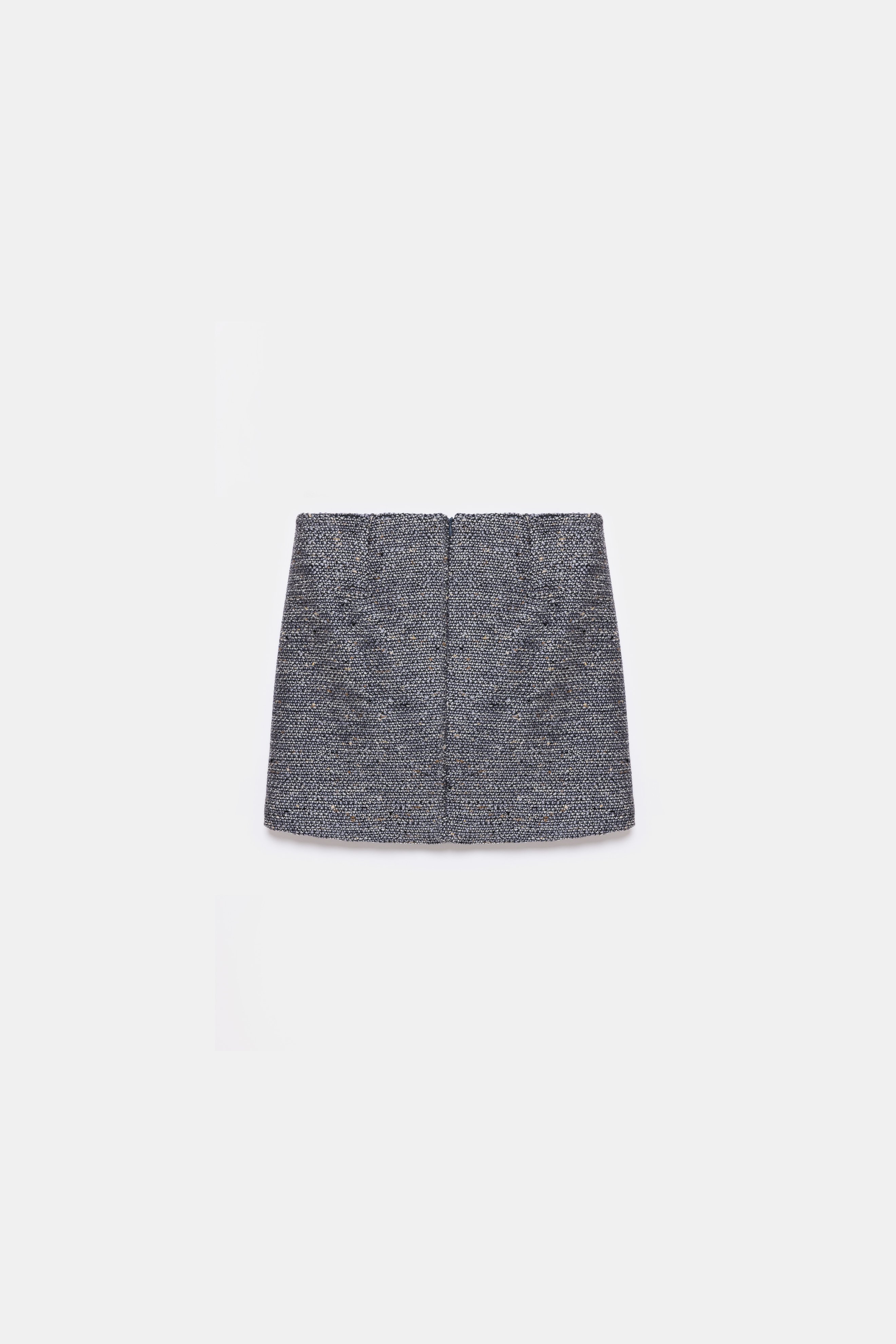 Carleen Textured Weaving Skirt - Anthracite Grey