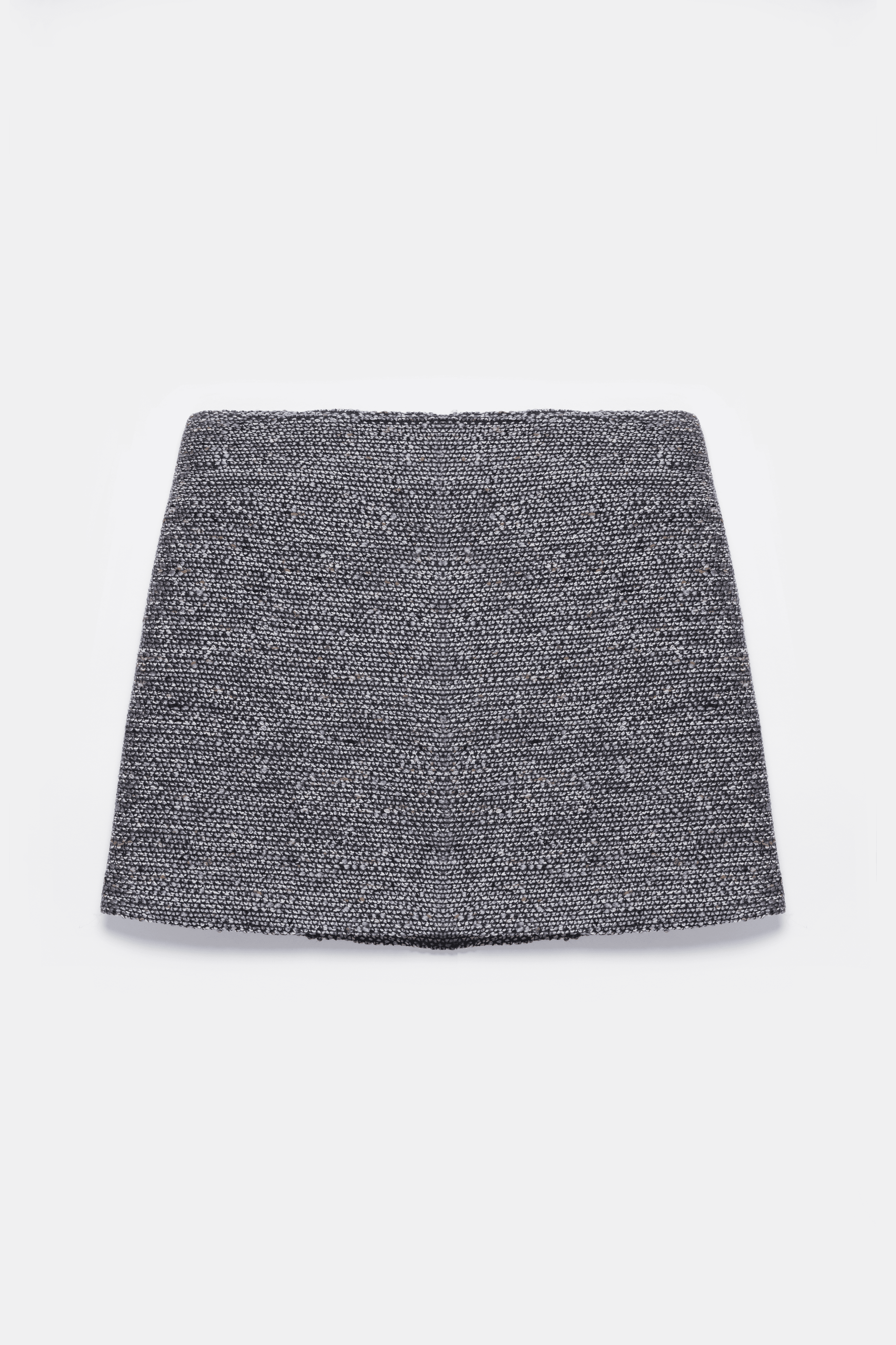 Carleen Textured Weaving Skirt - Antrasit Gri