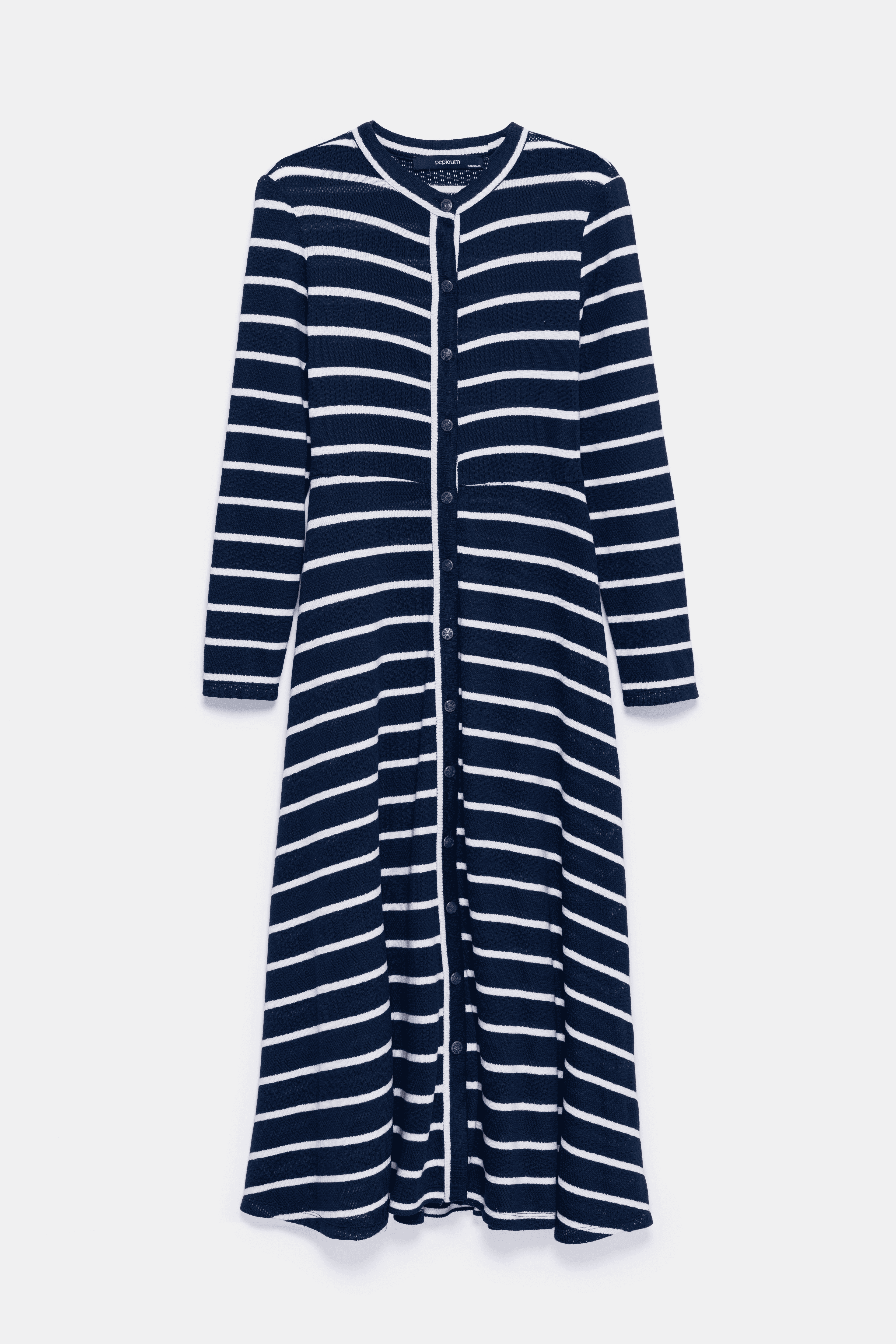 Marianne Stripe Maxi Dress - Navy Blue