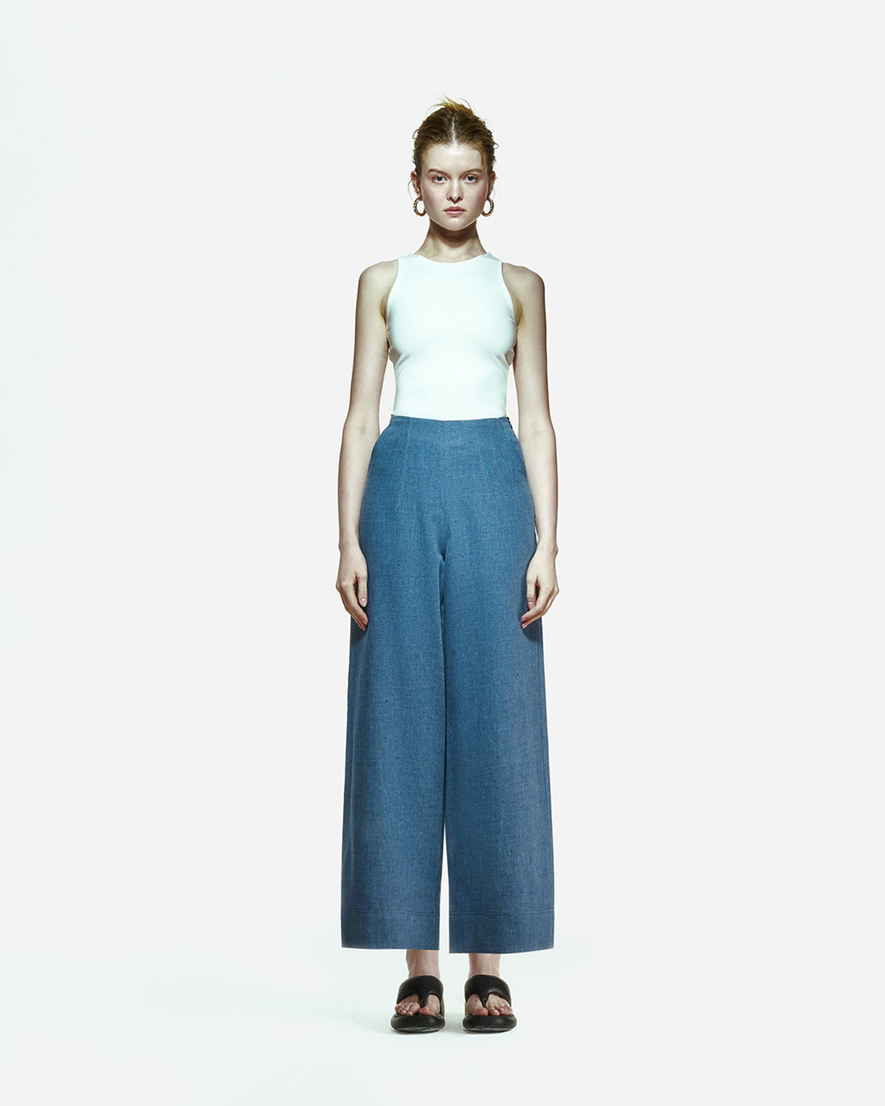 Nomi Trousers in Denim Blue