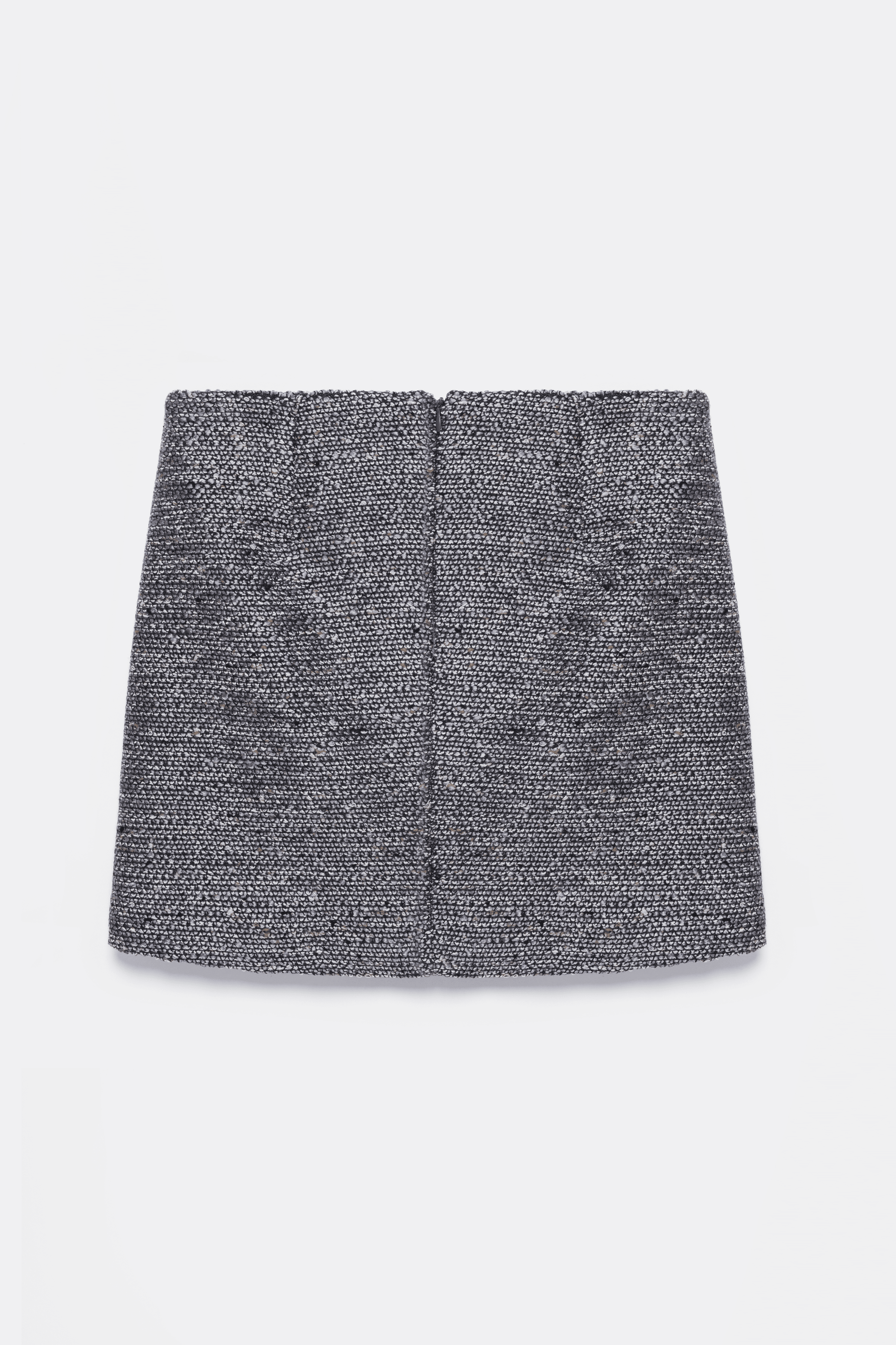 Carleen Textured Weaving Skirt - Antrasit Gri