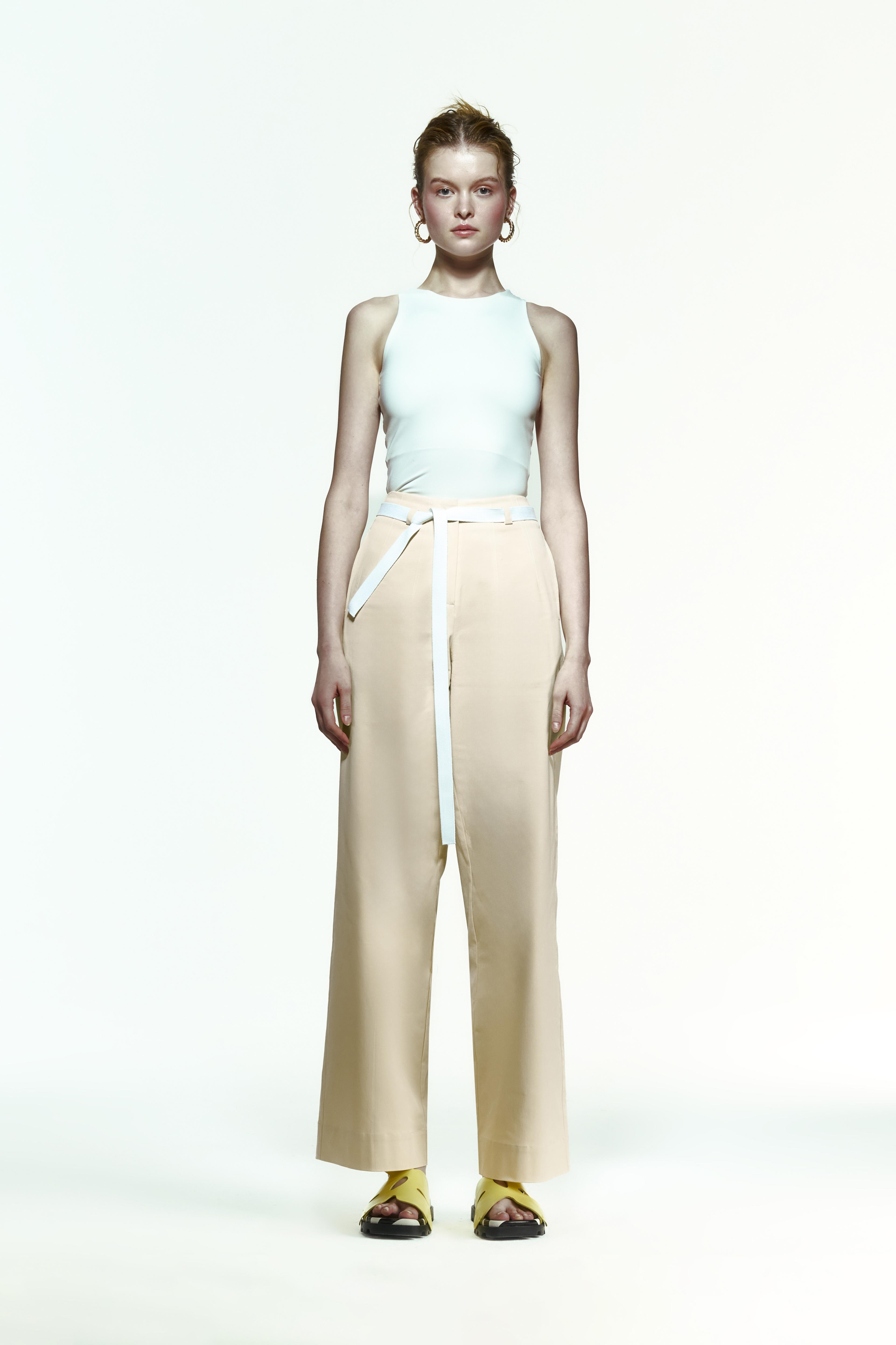 Toba Trousers in Eggnog Yellow