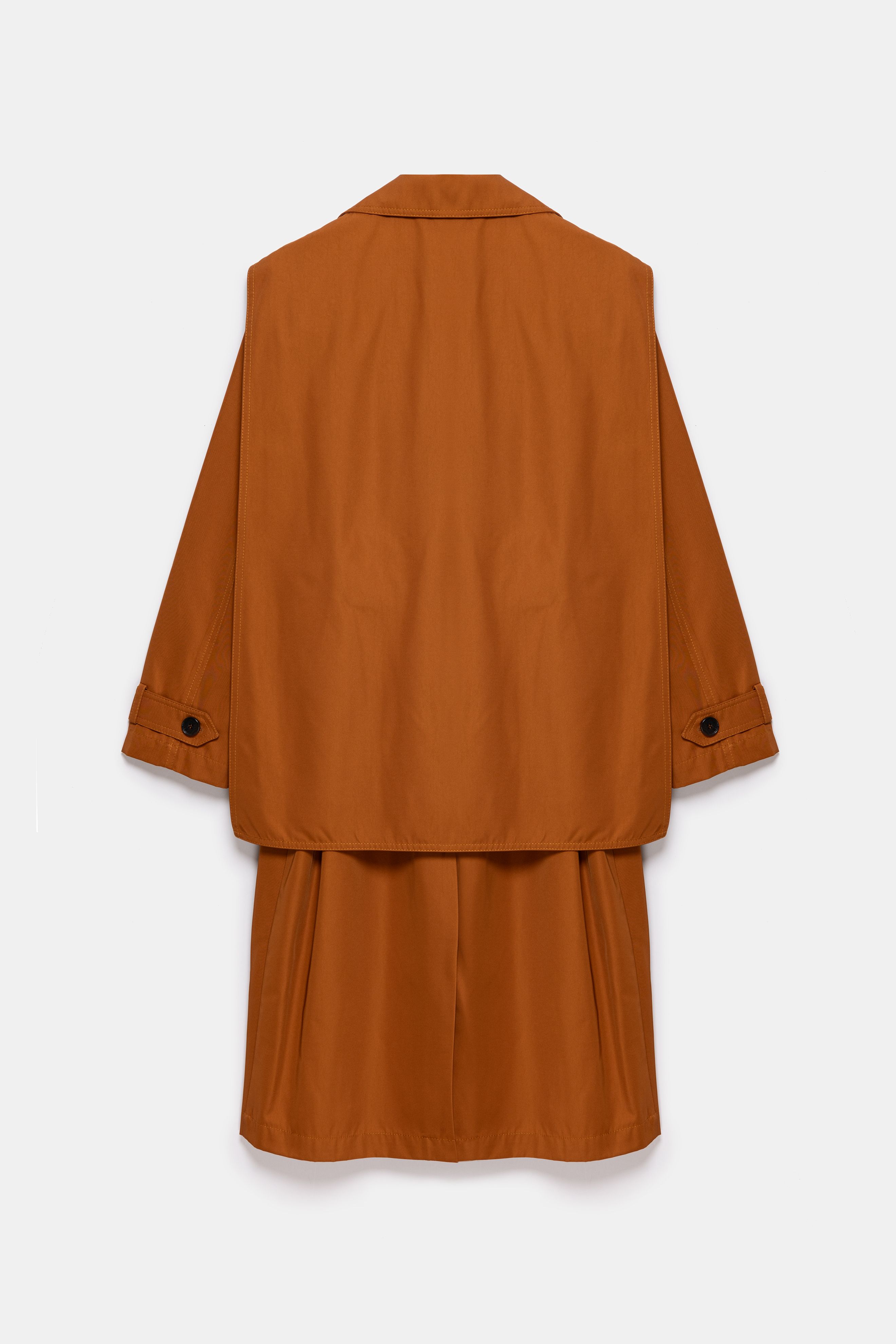 Beatrice Asymmetric Piece Trenchcoat - Cinnamon