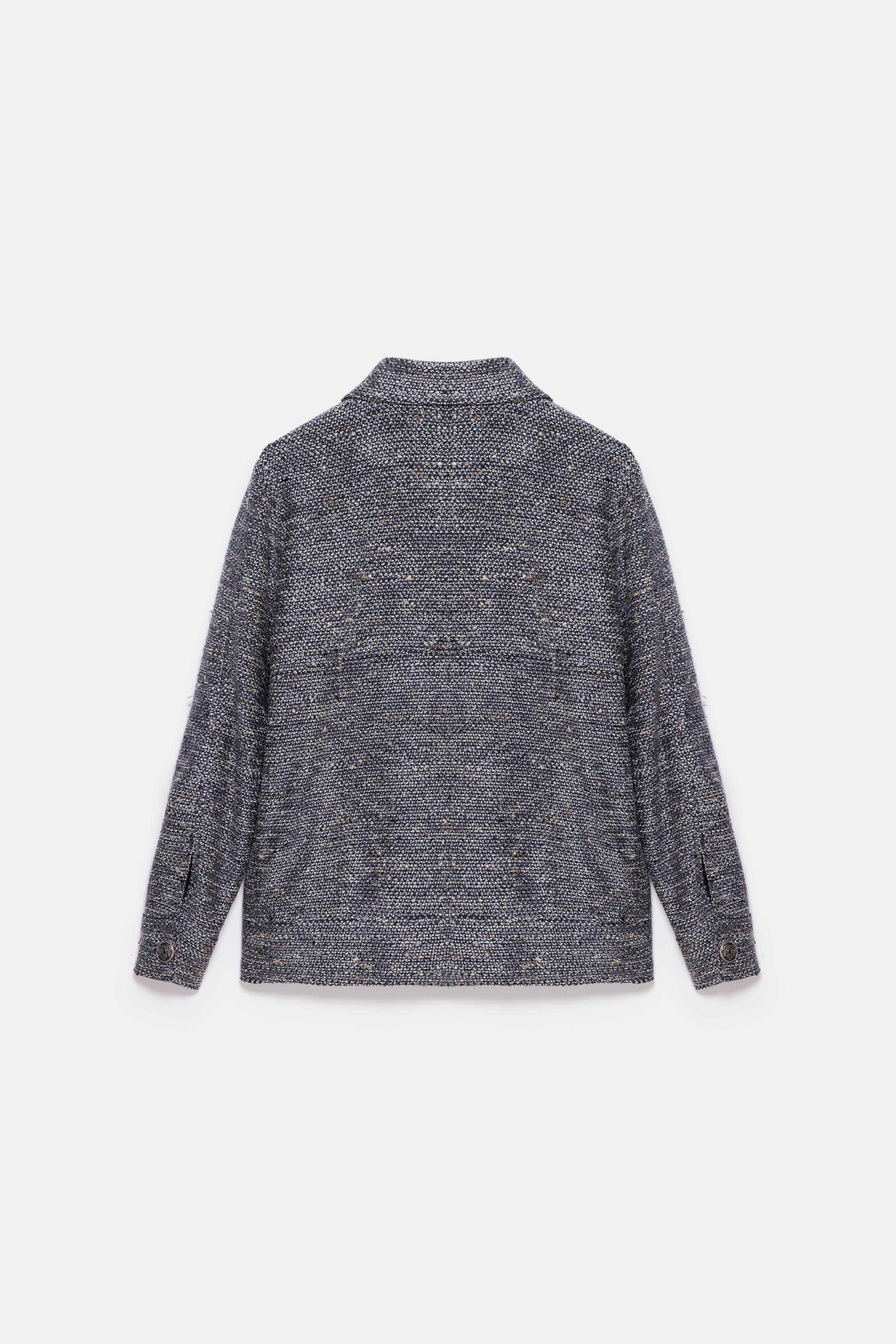 Carleen Textured Weaving Jacket - Anthracite Grey