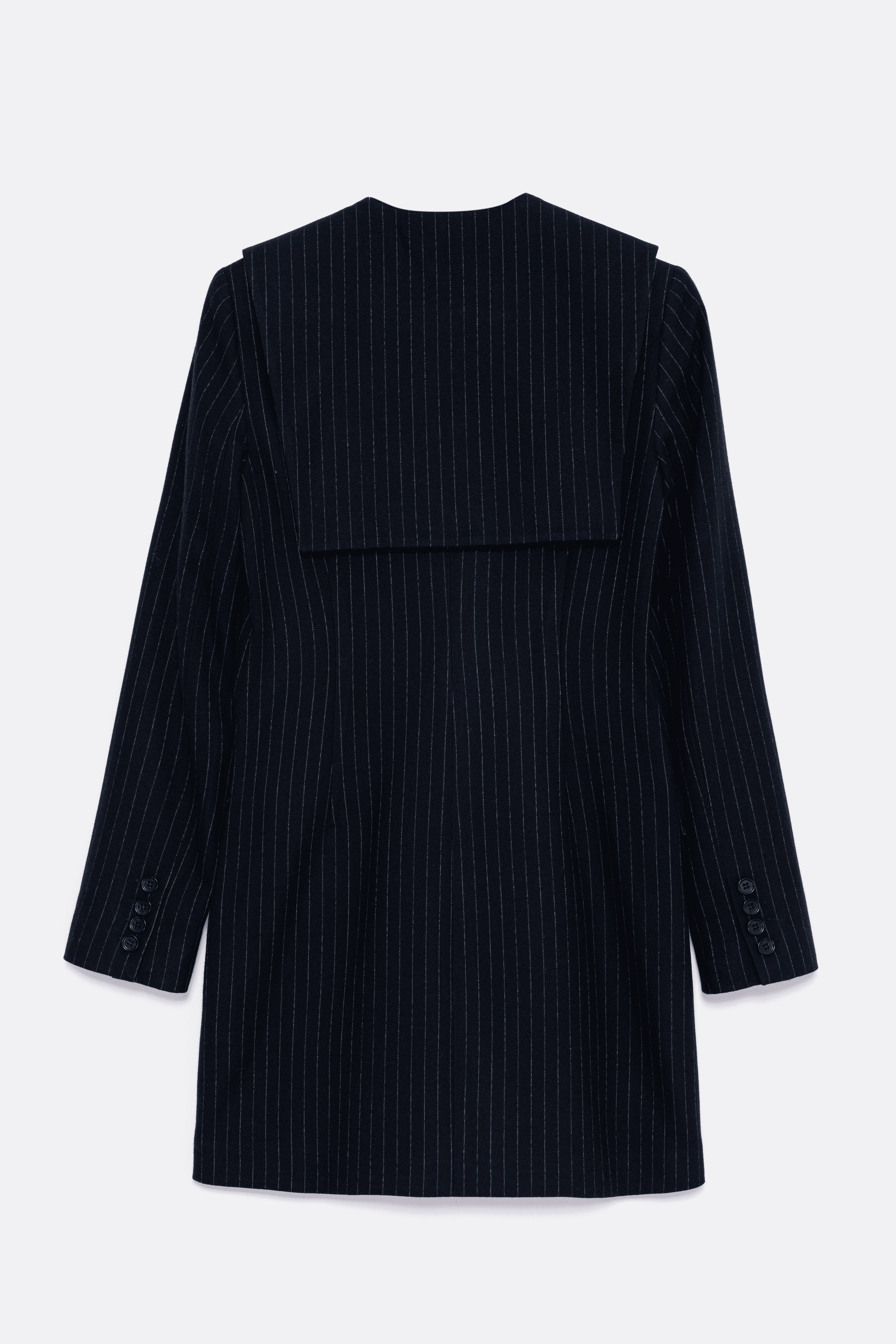 Marcy Lacy Pinstripe Jacket - Dark Navy Blue