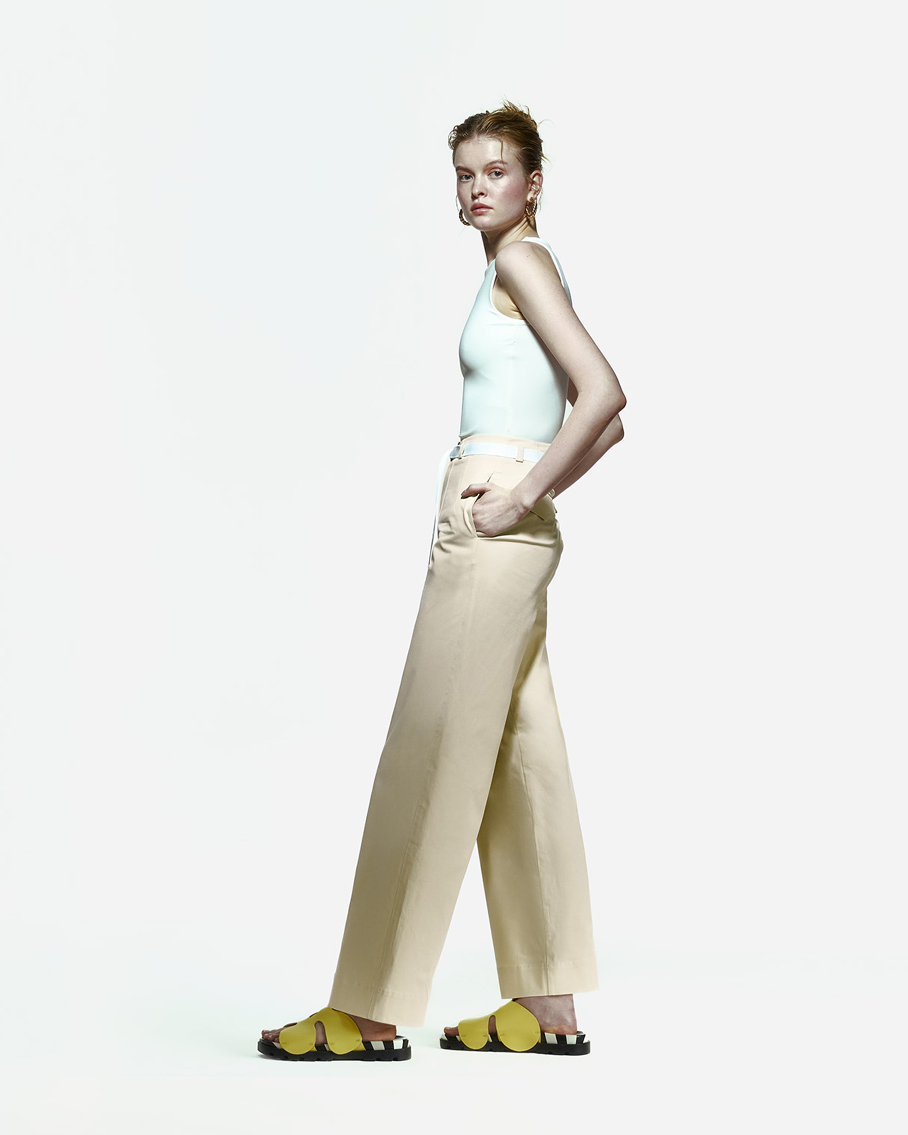 Toba Trousers in Eggnog Yellow