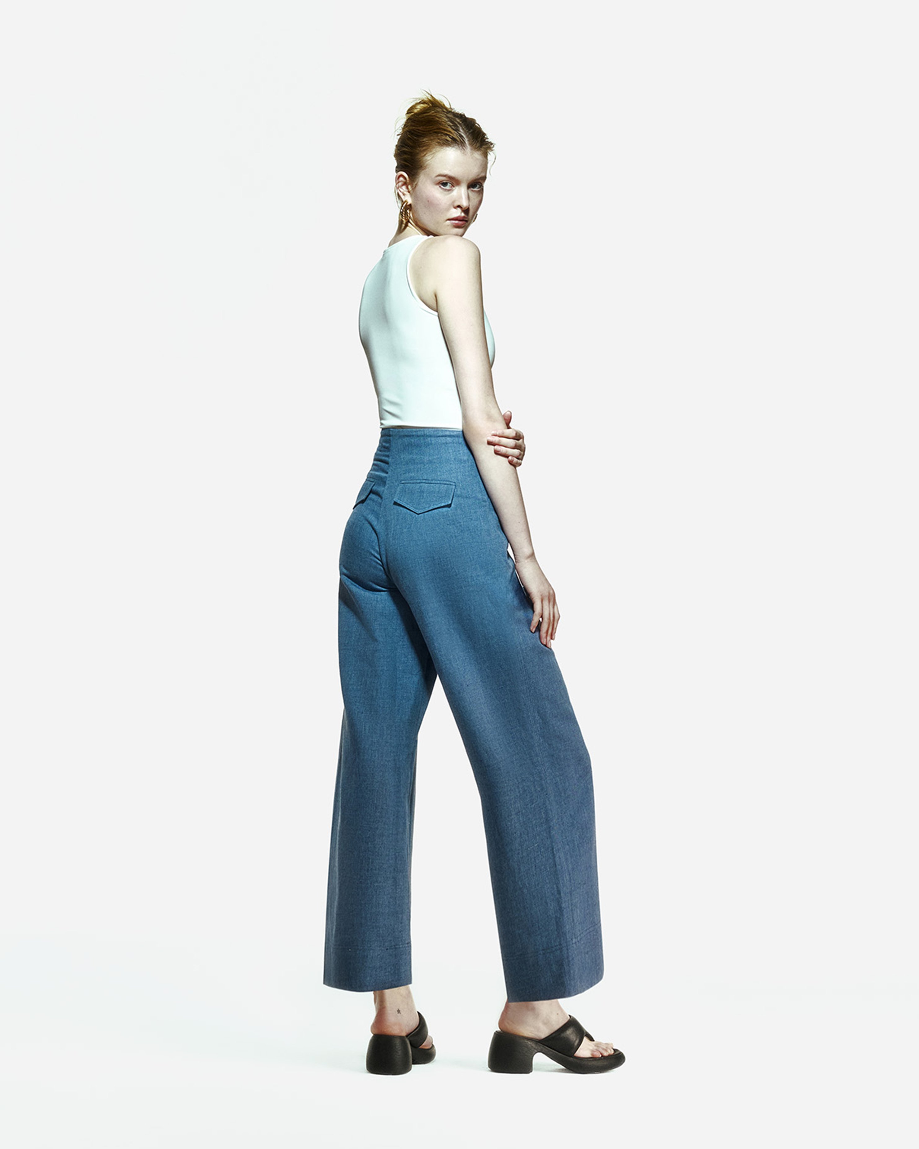 Nomi Trousers in Denim Blue