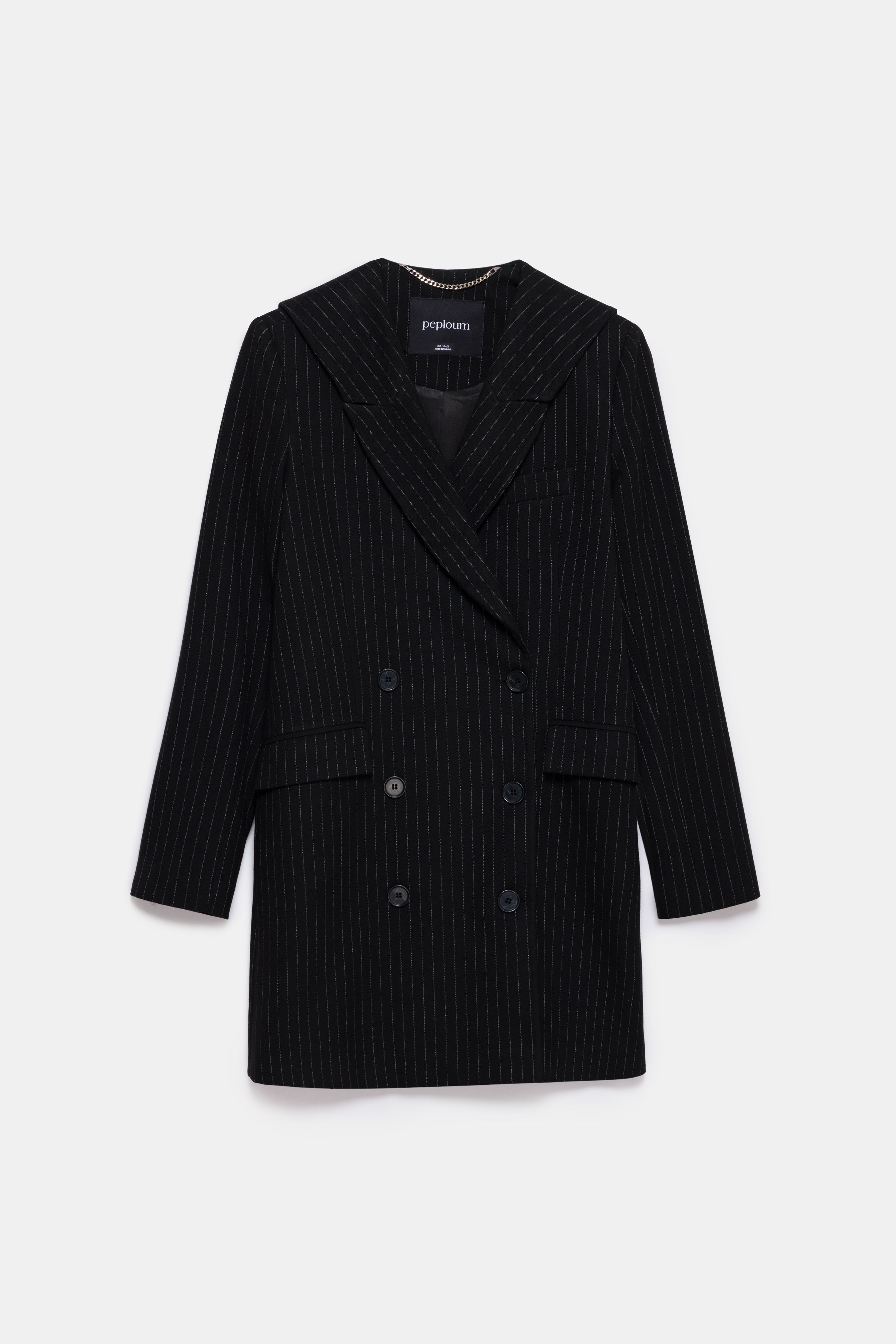 Marcy Lacy Pinstripe Jacket - Black