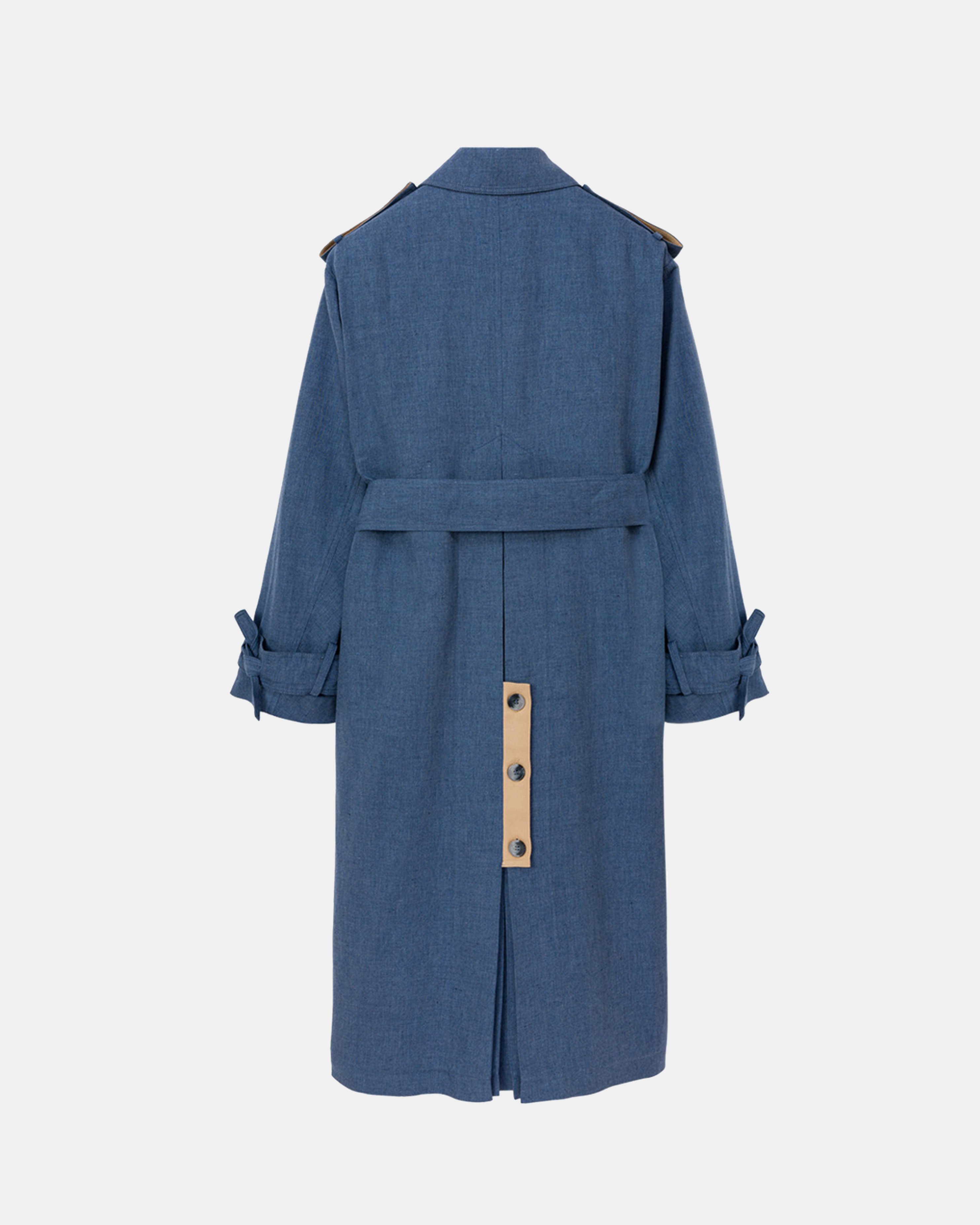 Ise Trenchcoat in Denim Blue