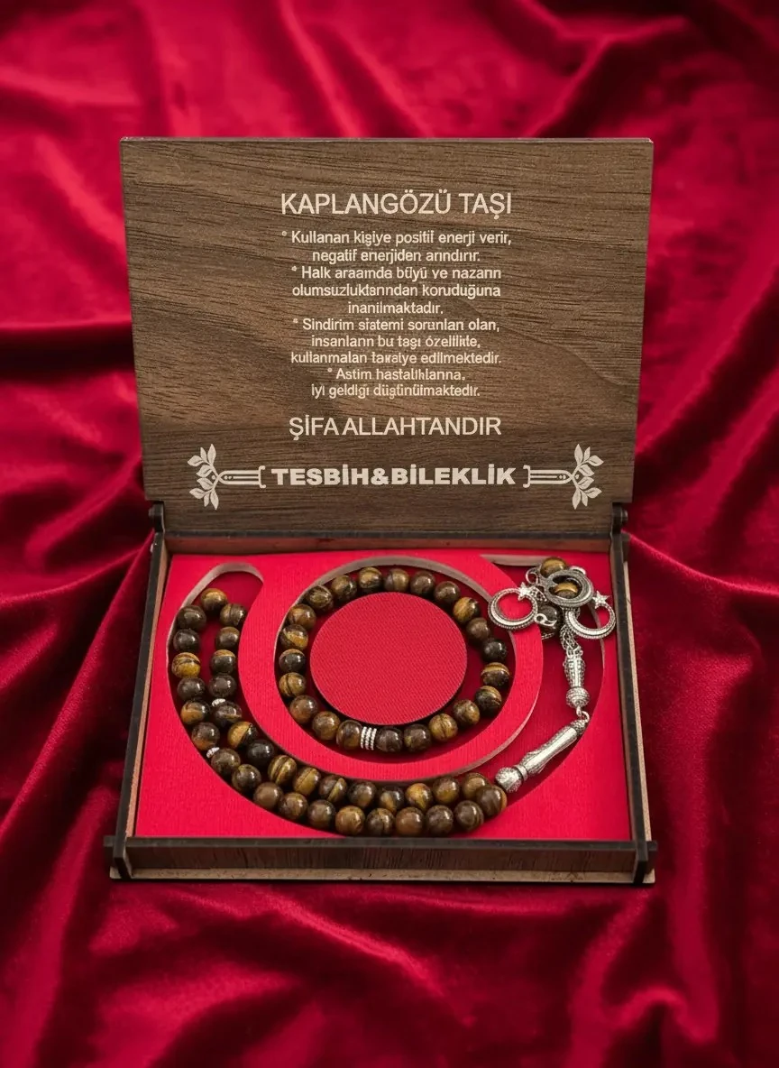 Ahşap Kutulu Kaplan Gözü Set