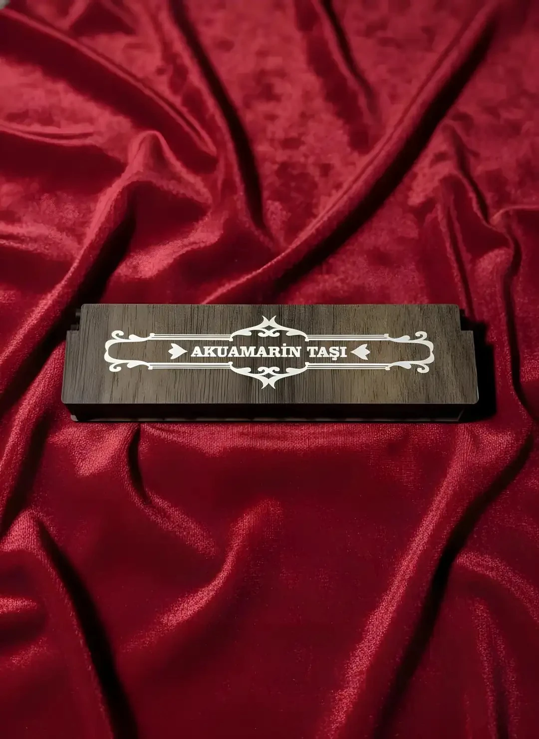 Ahşap Kutulu Aquamarin Tesbih