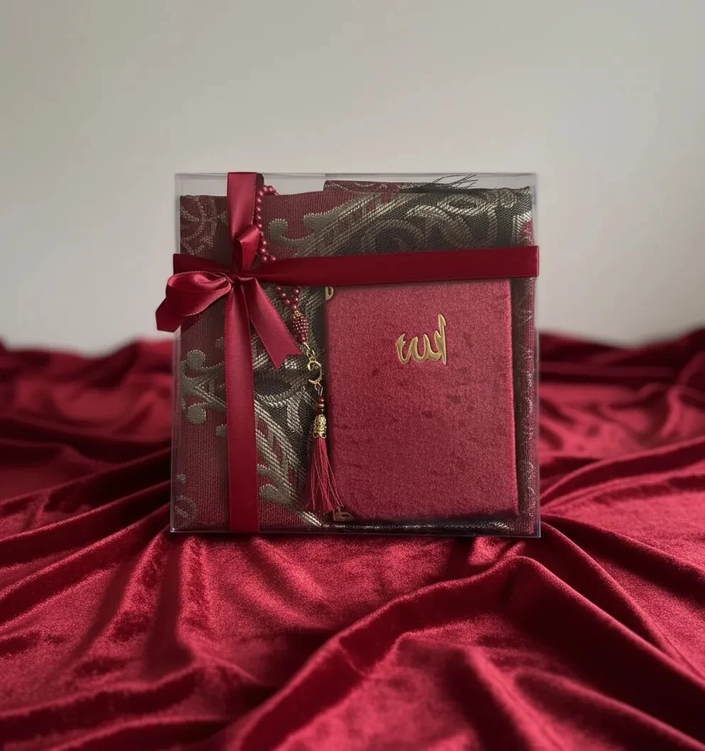 Dekomina 3'lü Hediyelik ve Çeyizlik Set - Kırmızı