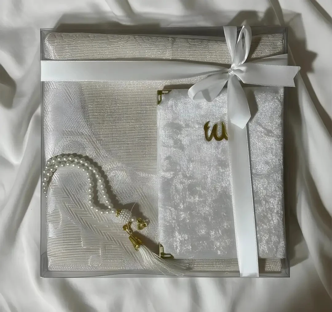 Dekomina 3'lü Hediyelik ve Çeyizlik Set - Beyaz