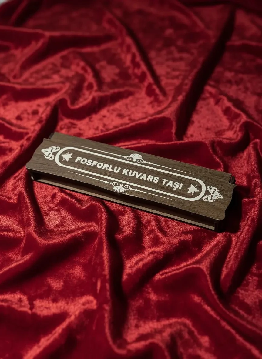 Ahşap Kutulu Fosforlu Kuvars Taşı Tespih