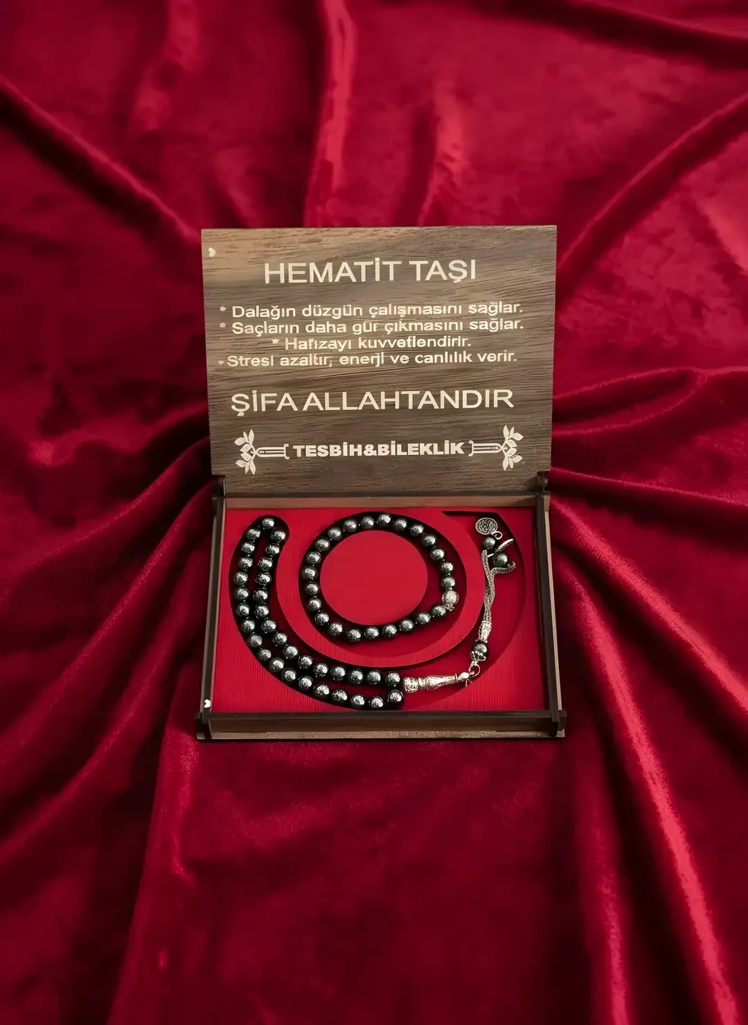 Ahşap Kutulu Hematit Set