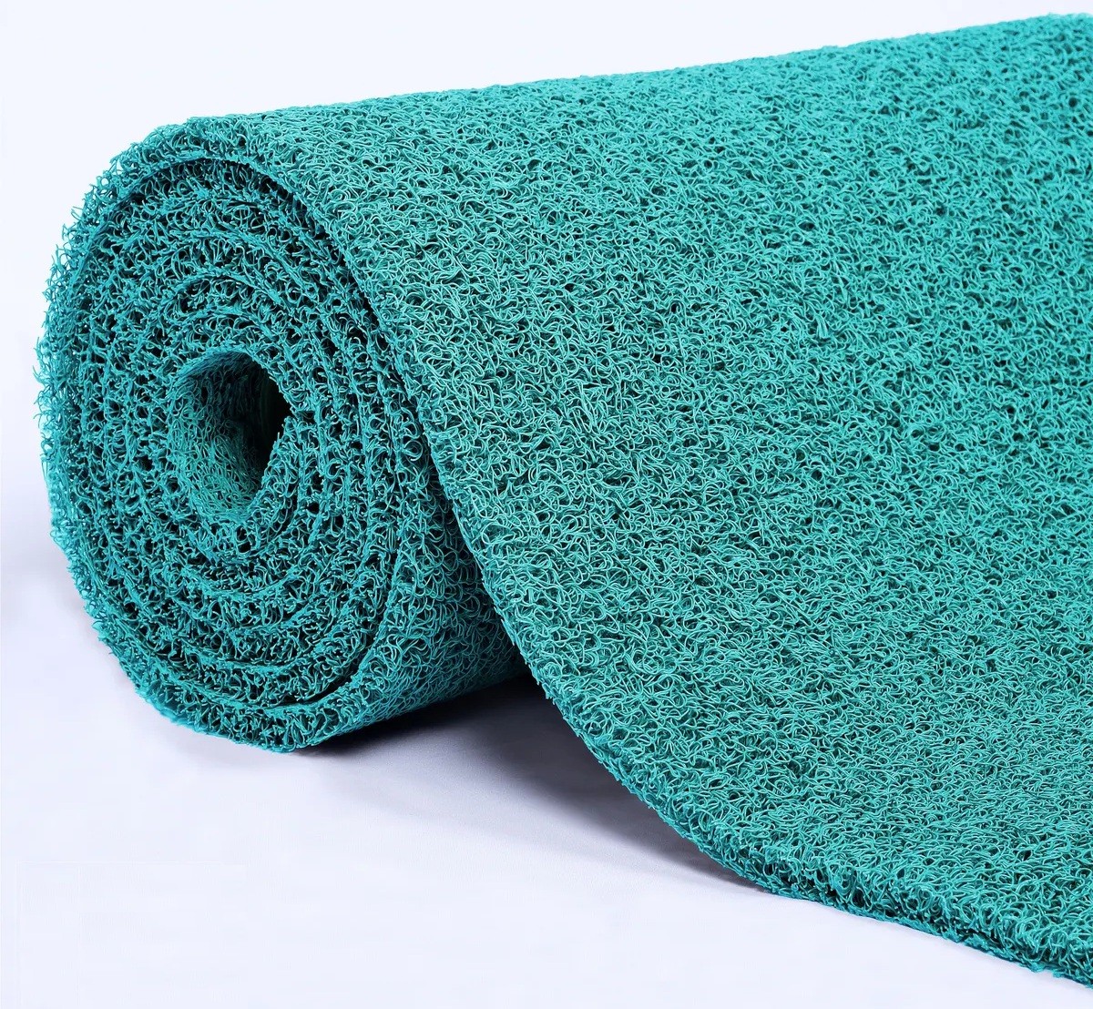 Turkuaz Kıvırcık Paspas Islak ve İç Dış Mekanlar Kaymaz Kaydırmaz Yolluk Kapı Önü Plastik Halı PVC Kaygan Zeminler İçin