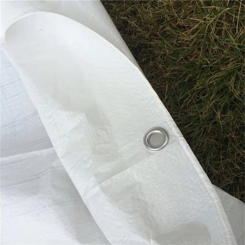 Beyaz 5x12 Metre Kuşgözlü Branda Çadır Tente Kapsüllü Pullu Kar Su Toz Geçirmez Örtülük Korumalık En: 5 Metre - Boy: 12 Metre